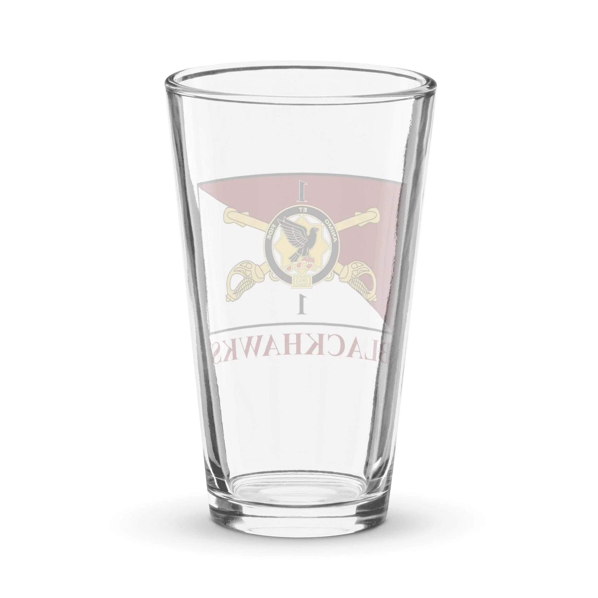 1-1 CAV "Blackhawks" Beer Pint Glass - Image 2