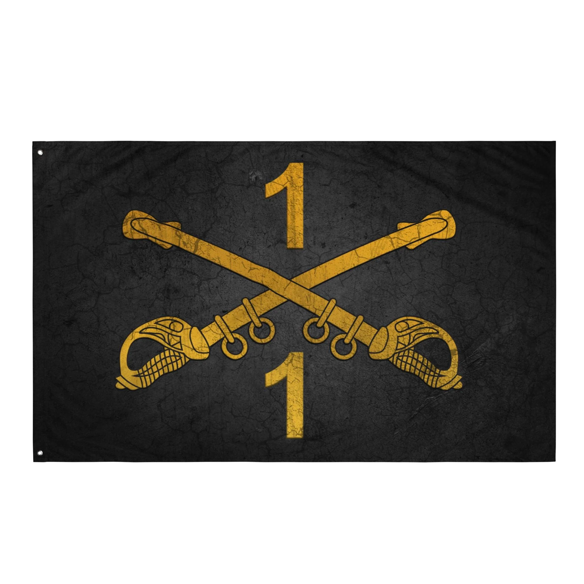 1-1 CAV "Blackhawks" Cavalry Sabers Black Flag - Image 4