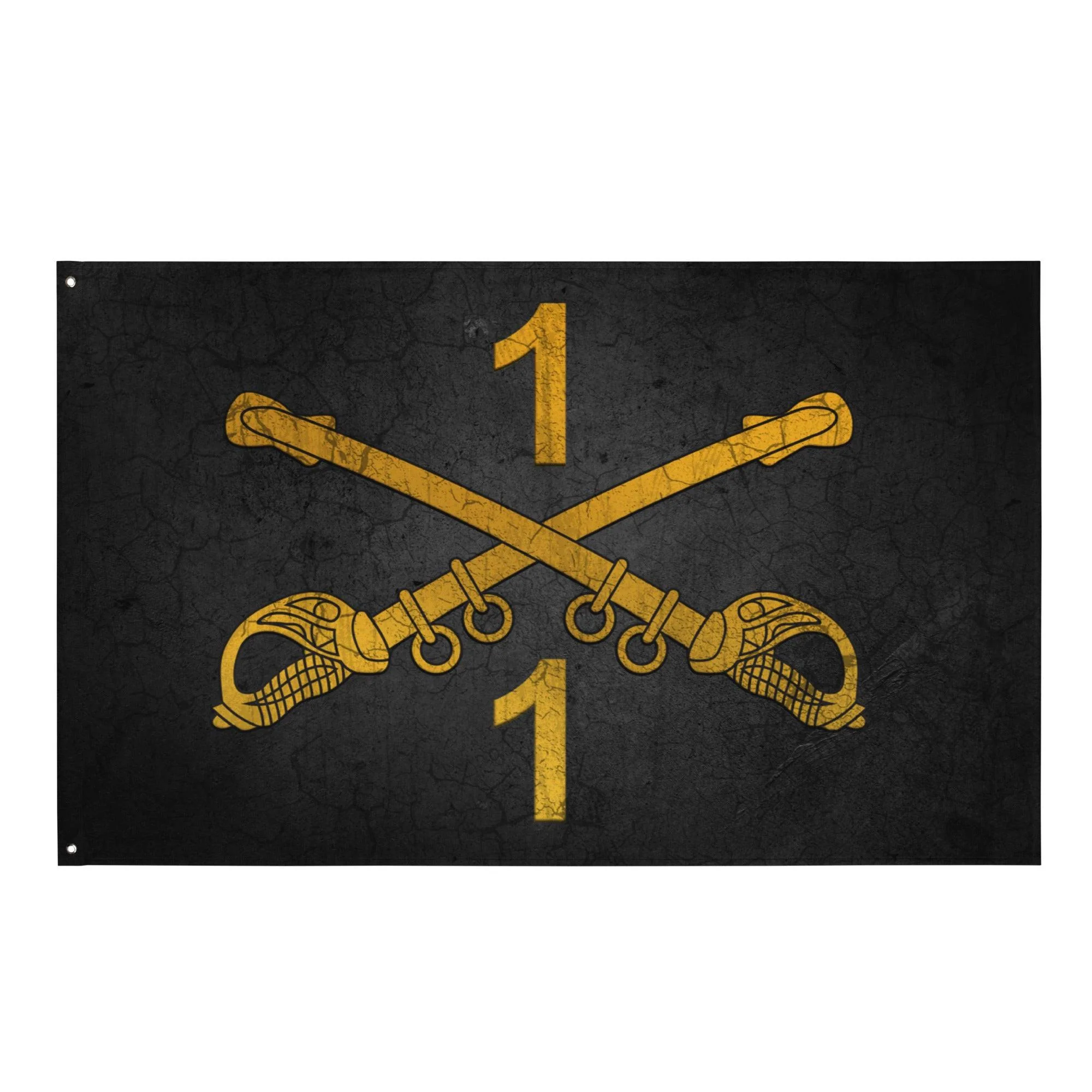 1-1 CAV "Blackhawks" Cavalry Sabers Black Flag - Image 5