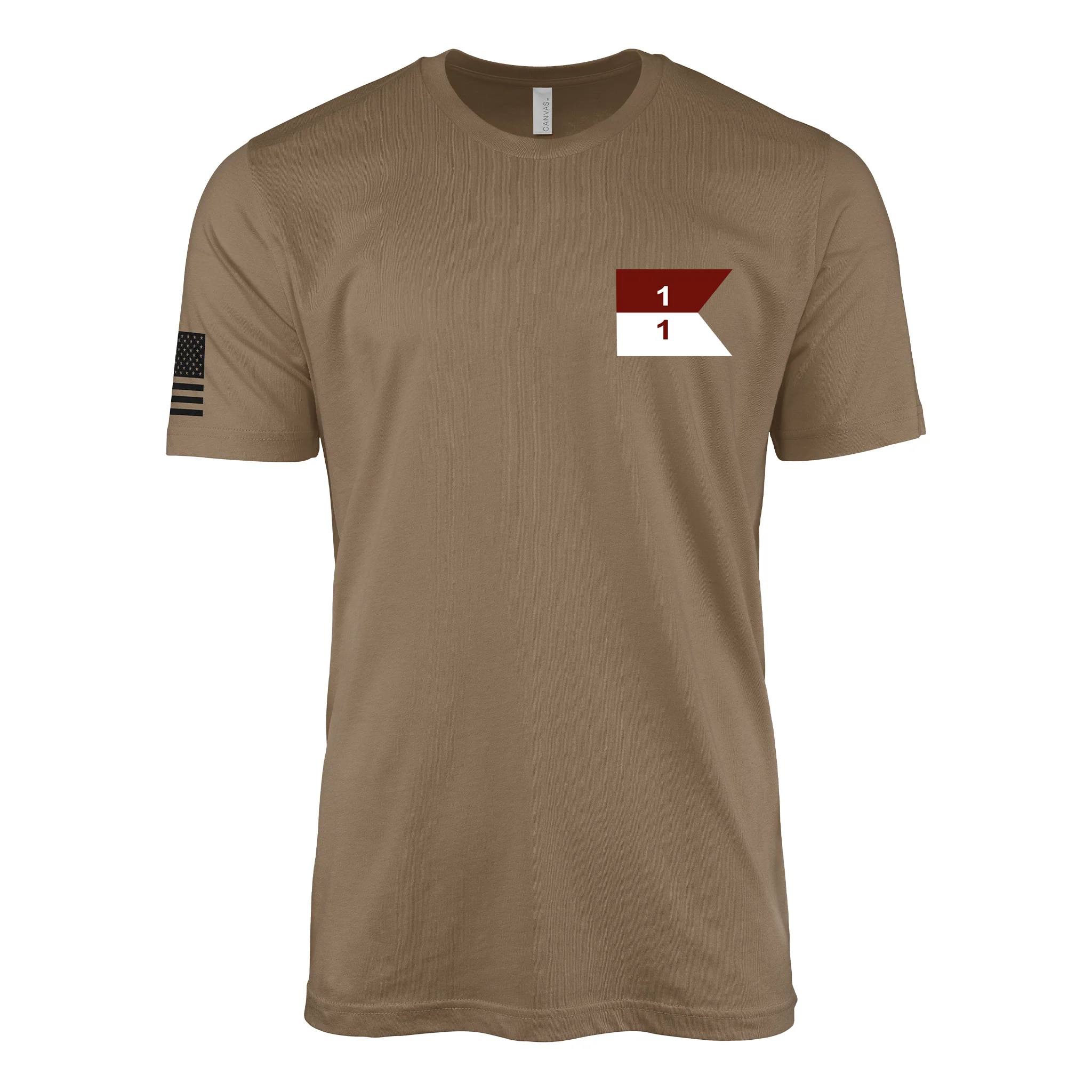 1-1 CAV "Blackhawks" Left Chest Guidon T-Shirt - Image 3