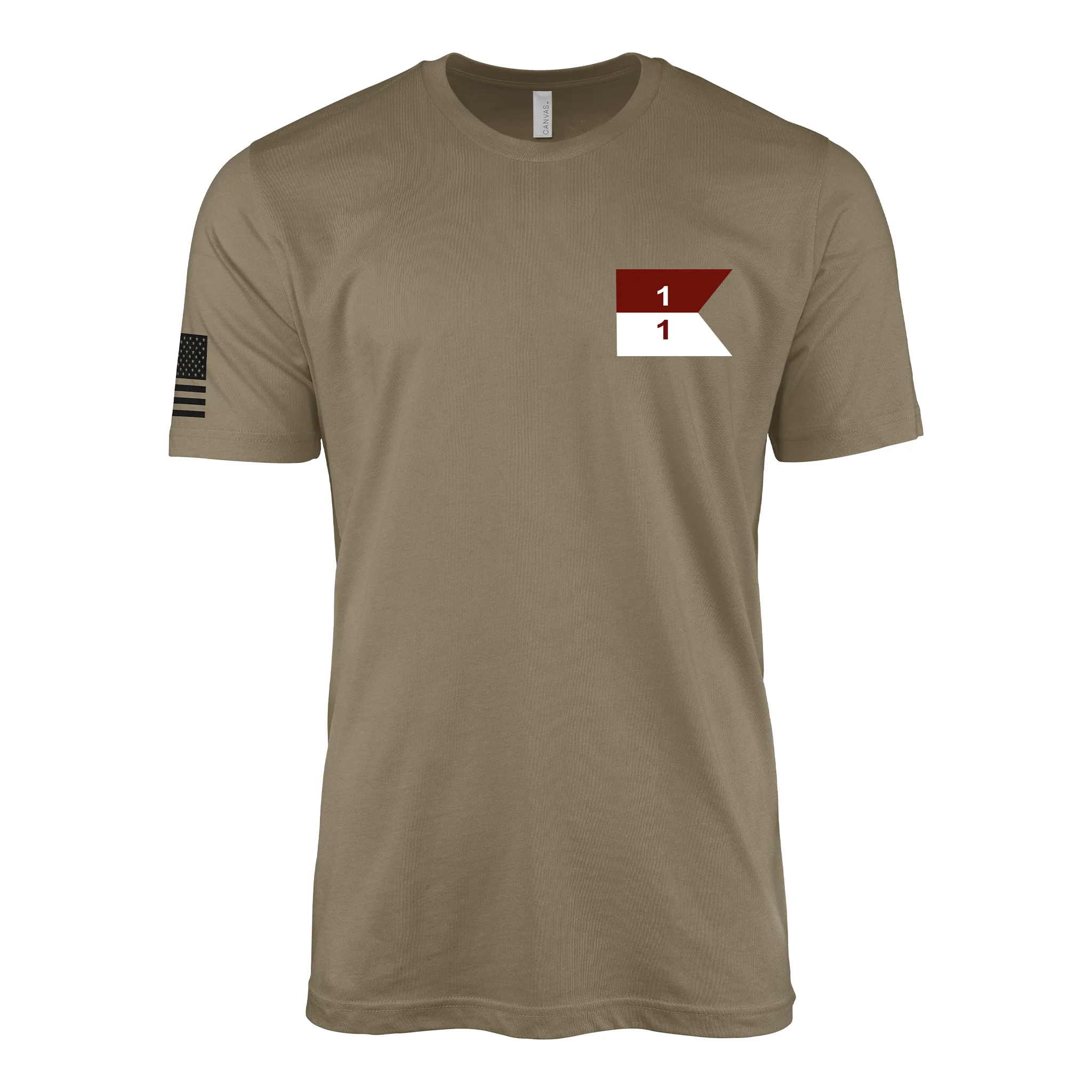 1-1 CAV "Blackhawks" Left Chest Guidon T-Shirt - Image 4