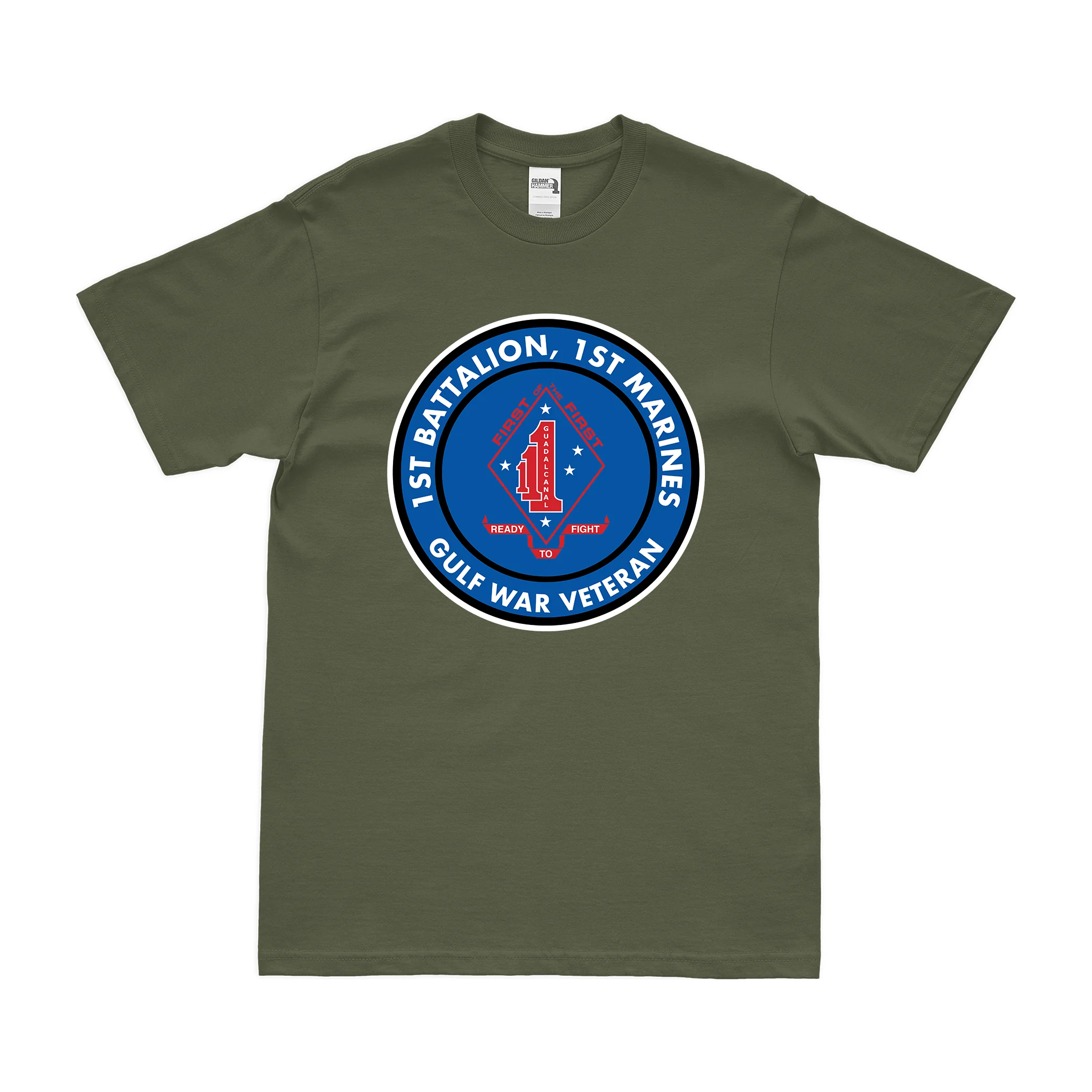 1/1 Marines Gulf War Veteran Emblem T-Shirt - Image 2