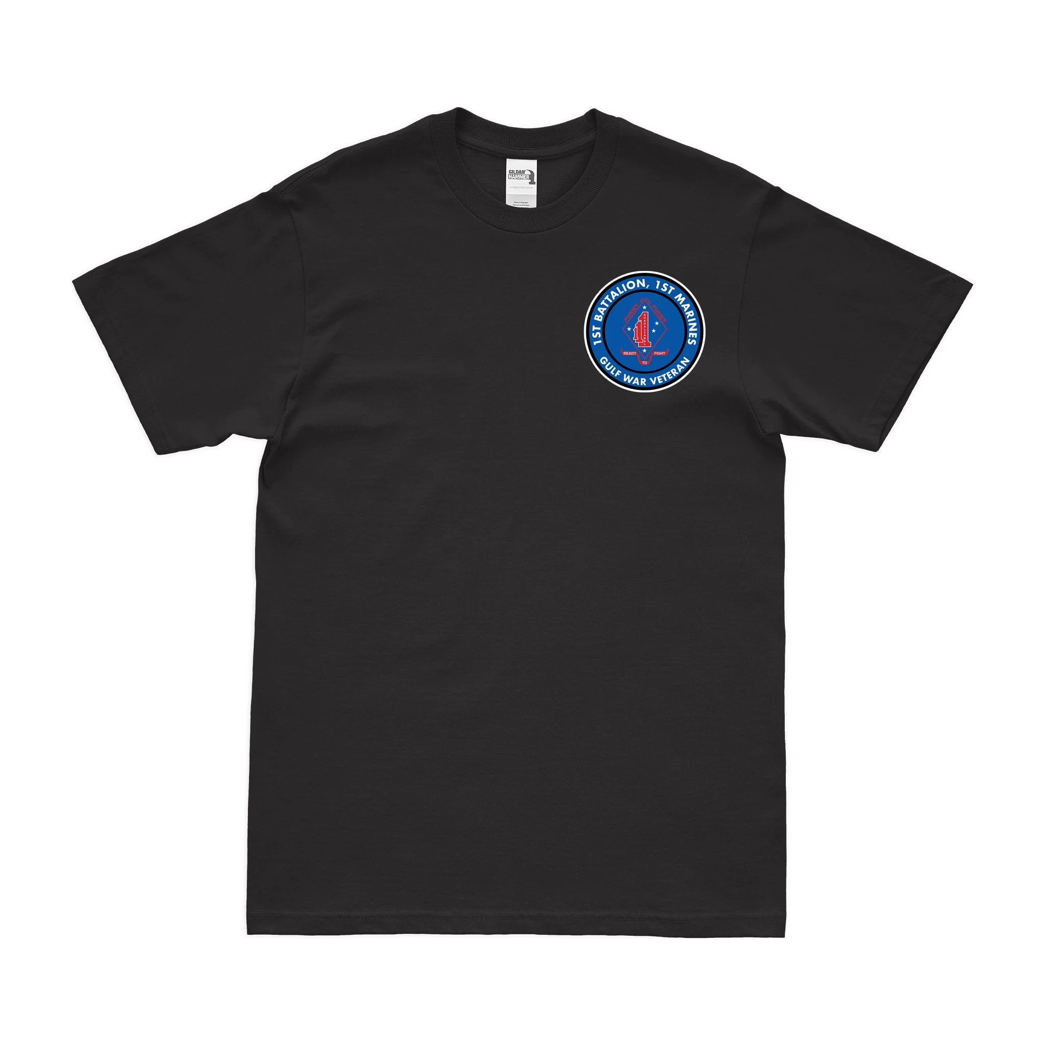 1/1 Marines Gulf War Veteran Left Chest Emblem T-Shirt