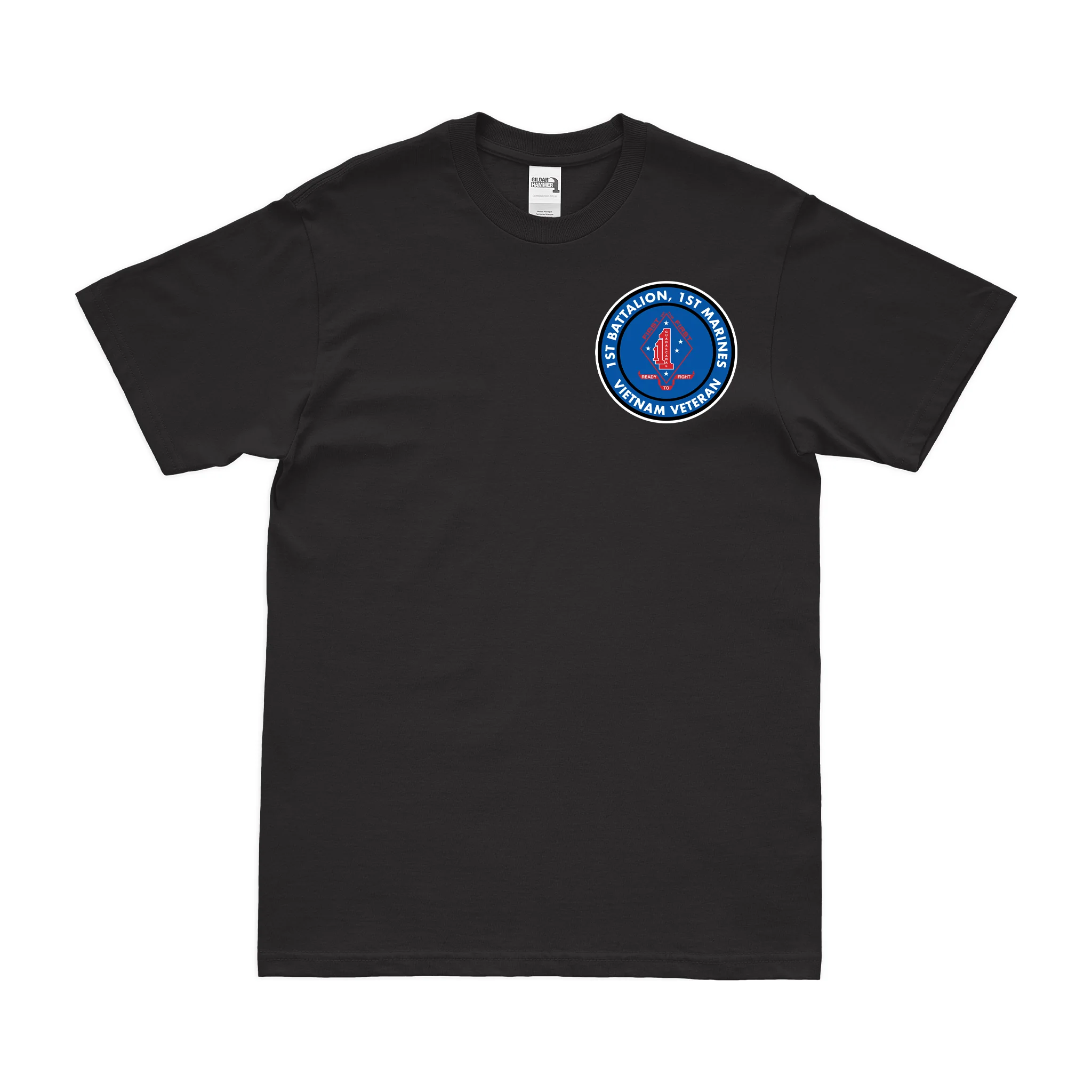 1/1 Marines Vietnam Veteran Left Chest Emblem T-Shirt