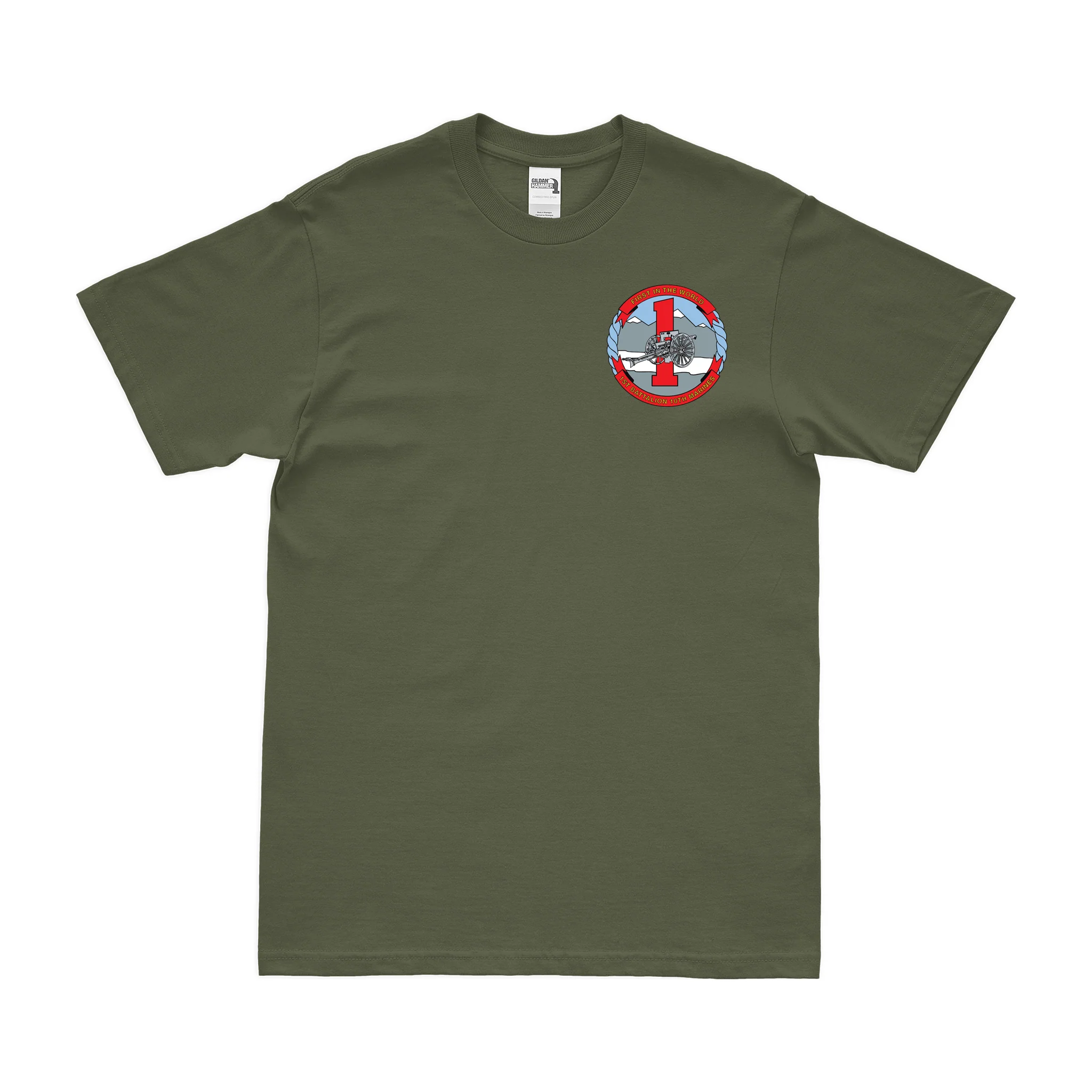 1/10 Marines Logo Left Chest Emblem T-Shirt - Image 2