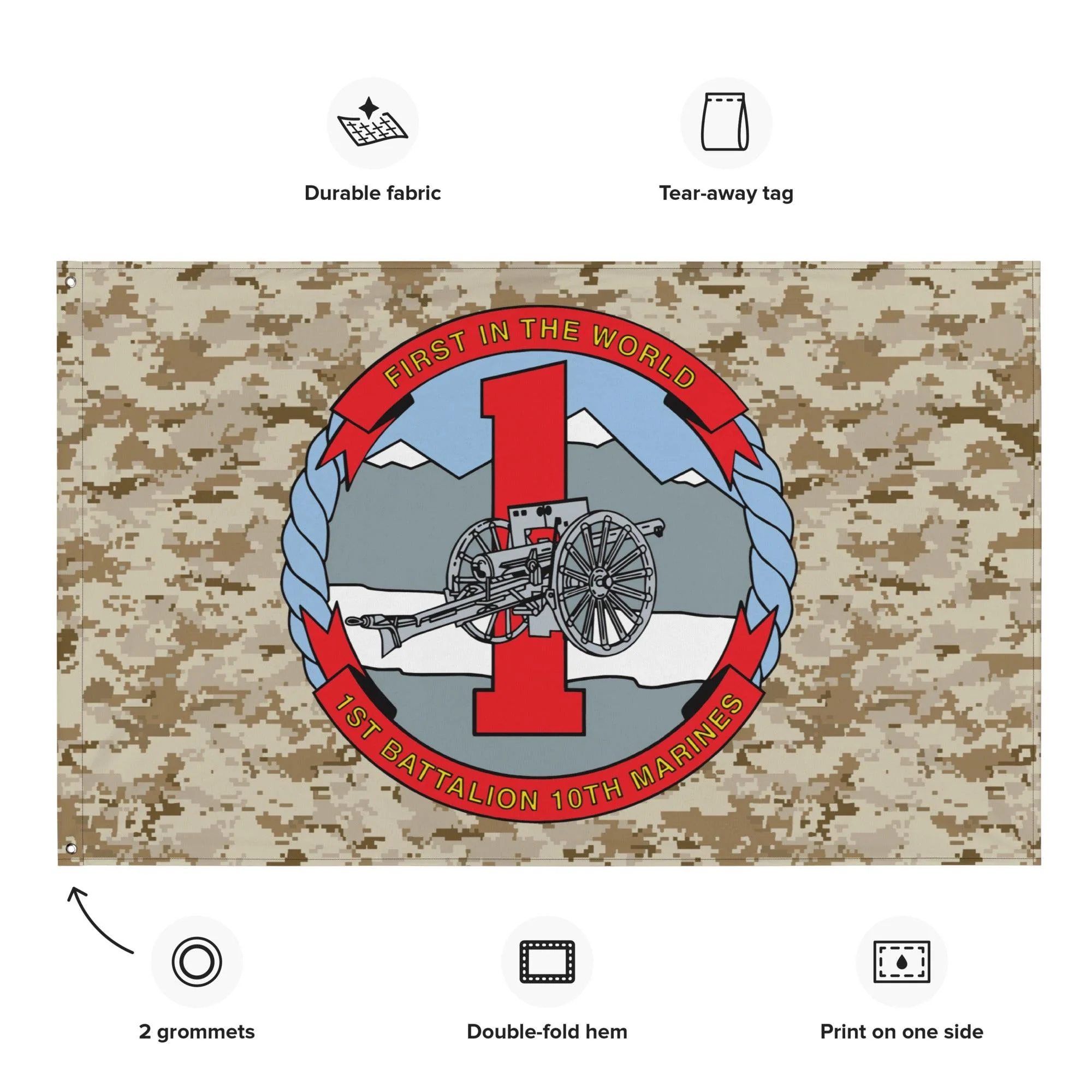 1/10 Marines Unit Emblem MARPAT Camo Flag - Image 2