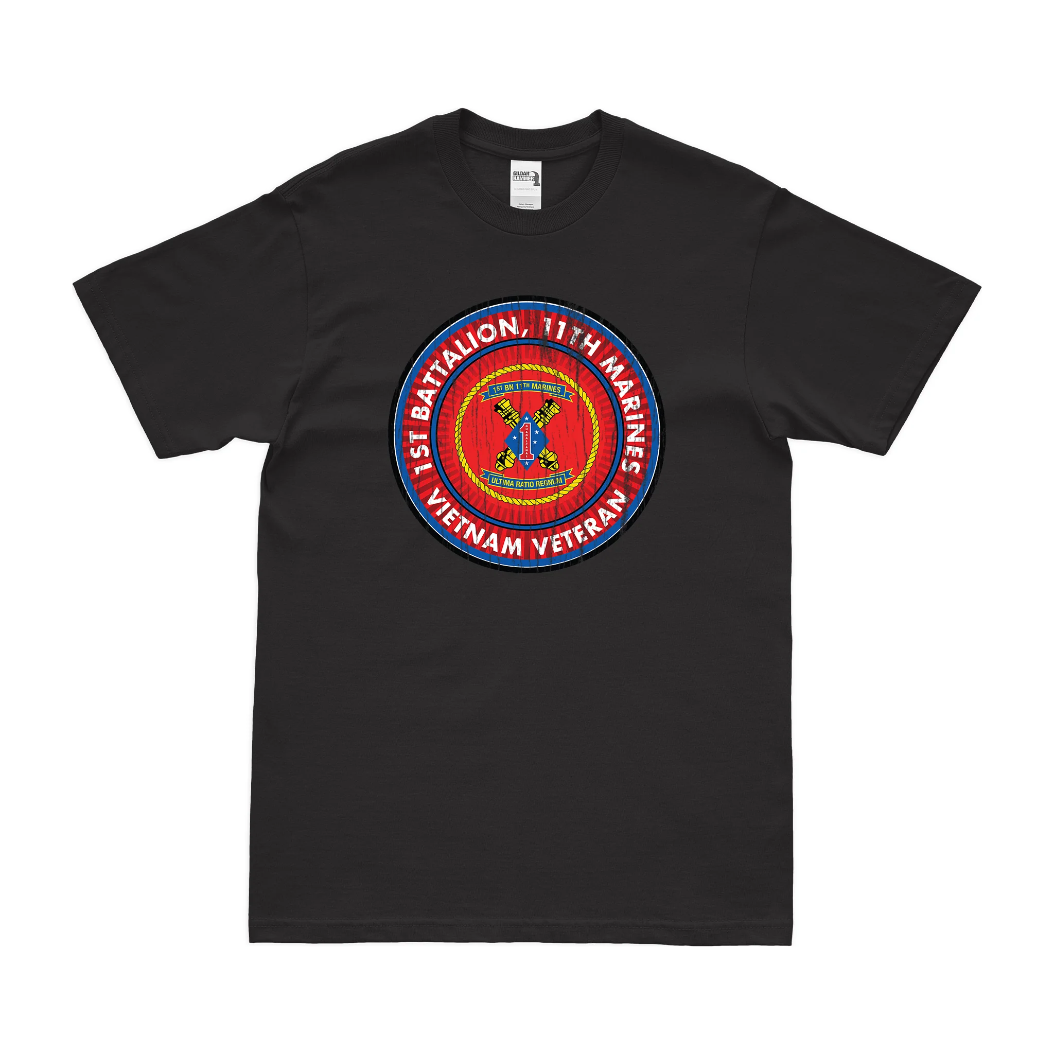 1st Bn 11th Marines (1/11 Marines) Vietnam Veteran T-Shirt - Image 3