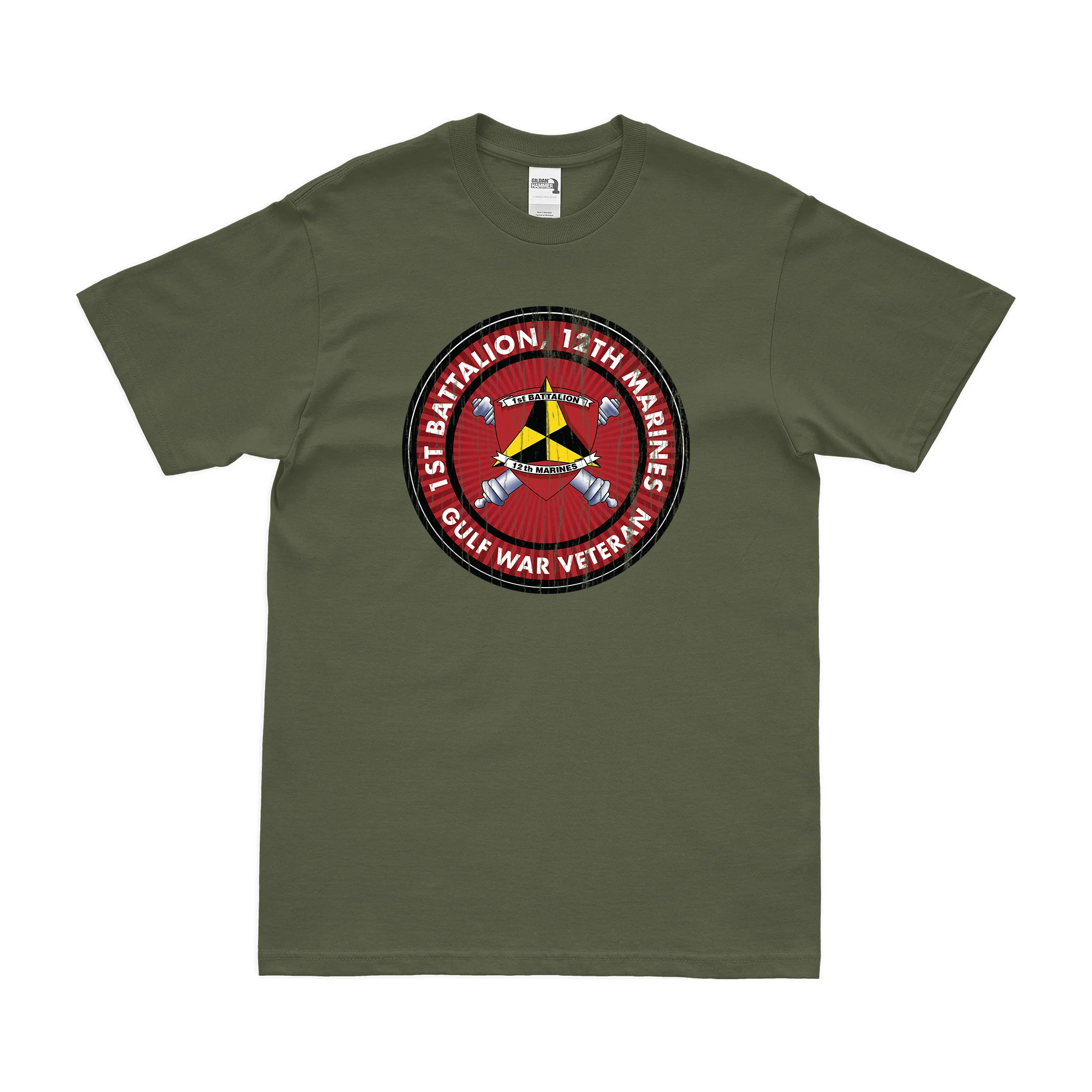 1st Bn 12th Marines (1/12 Marines) Gulf War Veteran T-Shirt - Image 4
