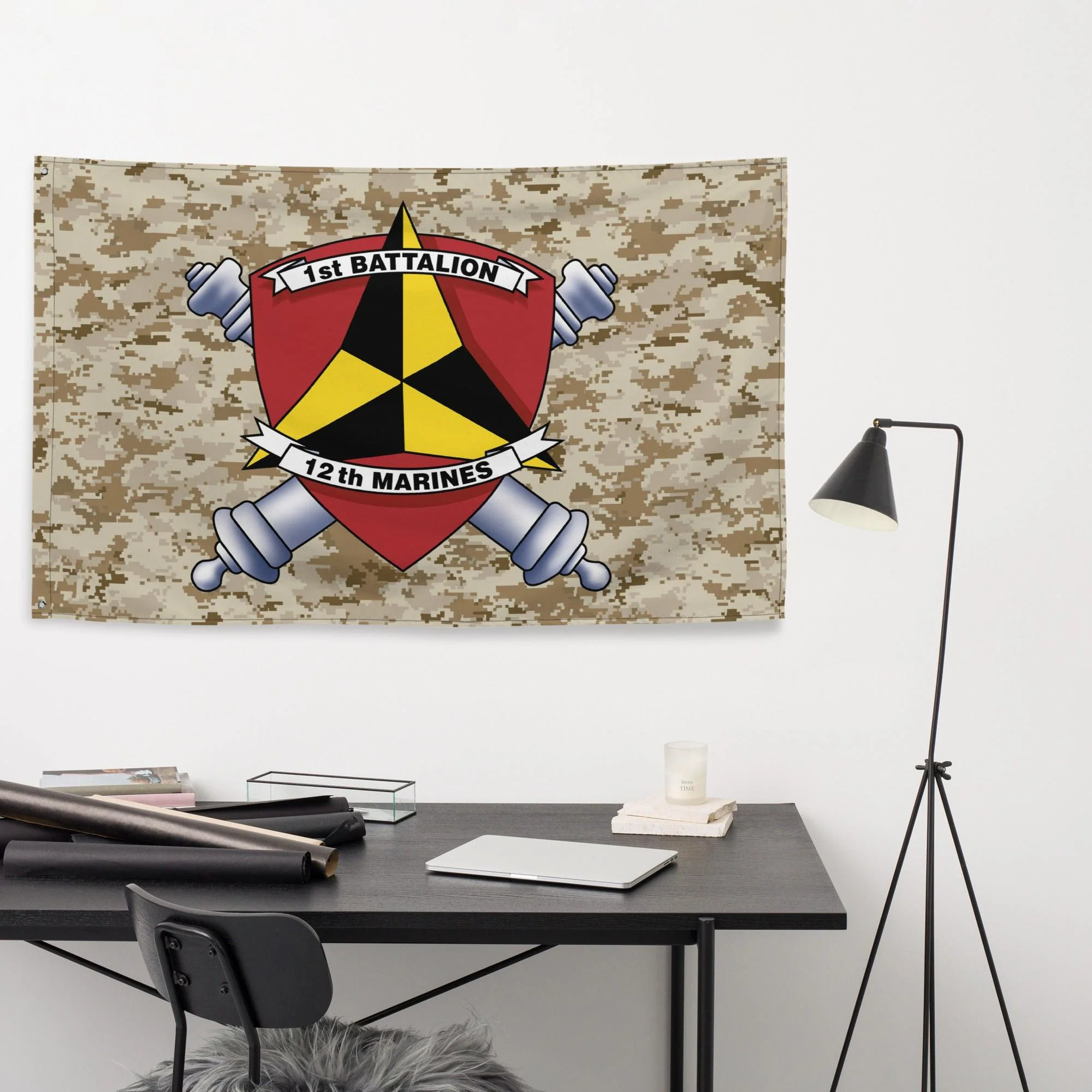 1/12 Marines Unit Emblem MARPAT Camo Flag - Image 3