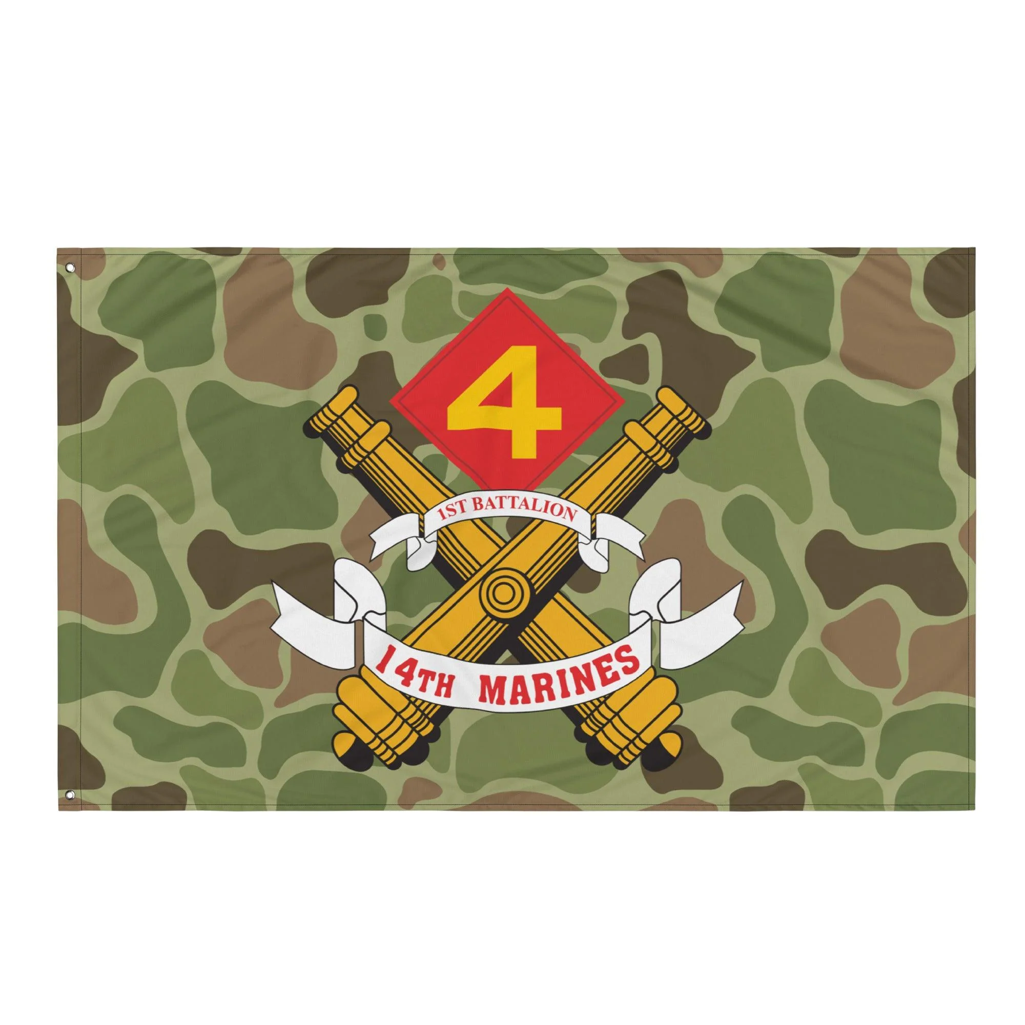 1/14 Marines Unit Emblem Frogskin Camo Flag