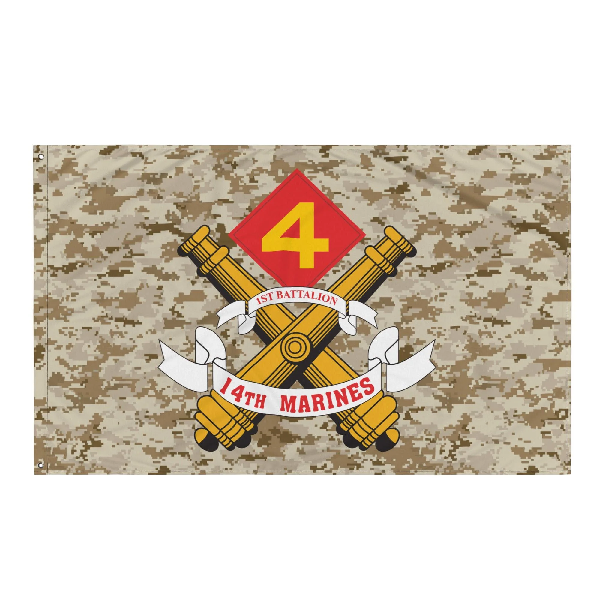 1/14 Marines Unit Emblem MARPAT Camo Flag
