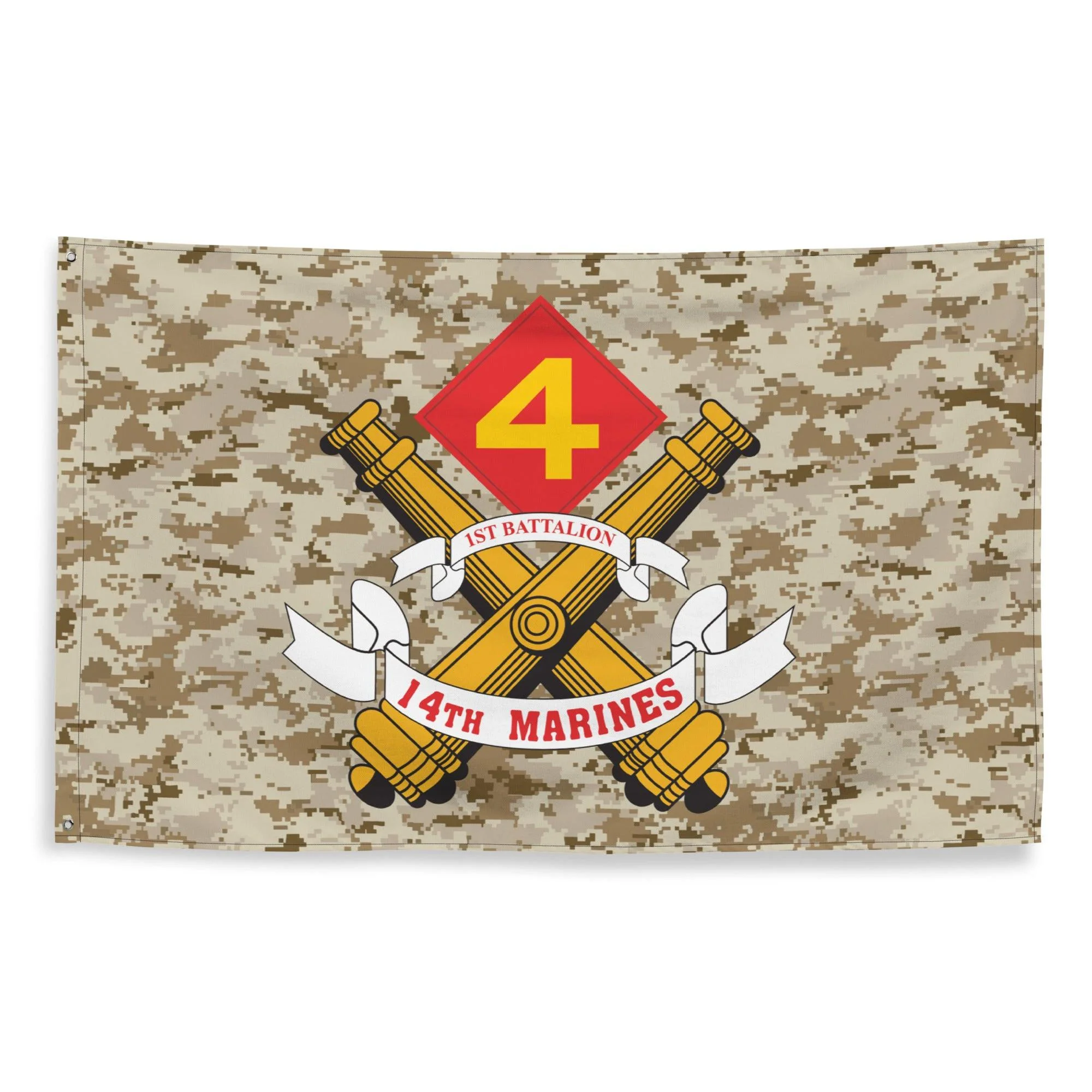 1/14 Marines Unit Emblem MARPAT Camo Flag - Image 4