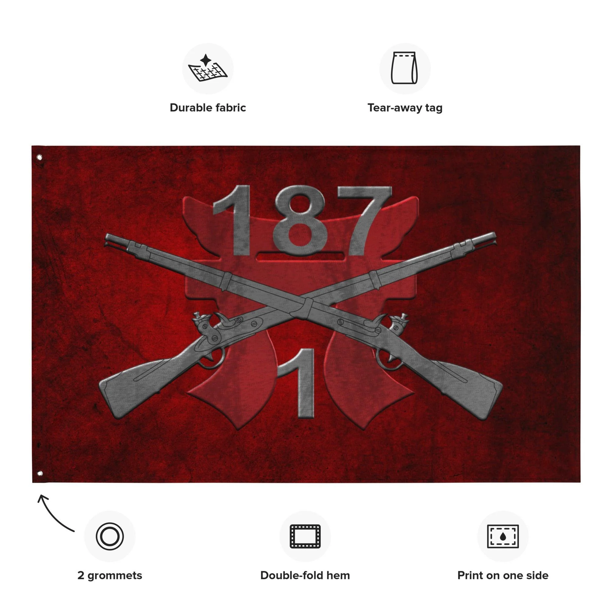 1-187 Infantry Regiment "Leader Rakkasan" Torii Flag - Image 2