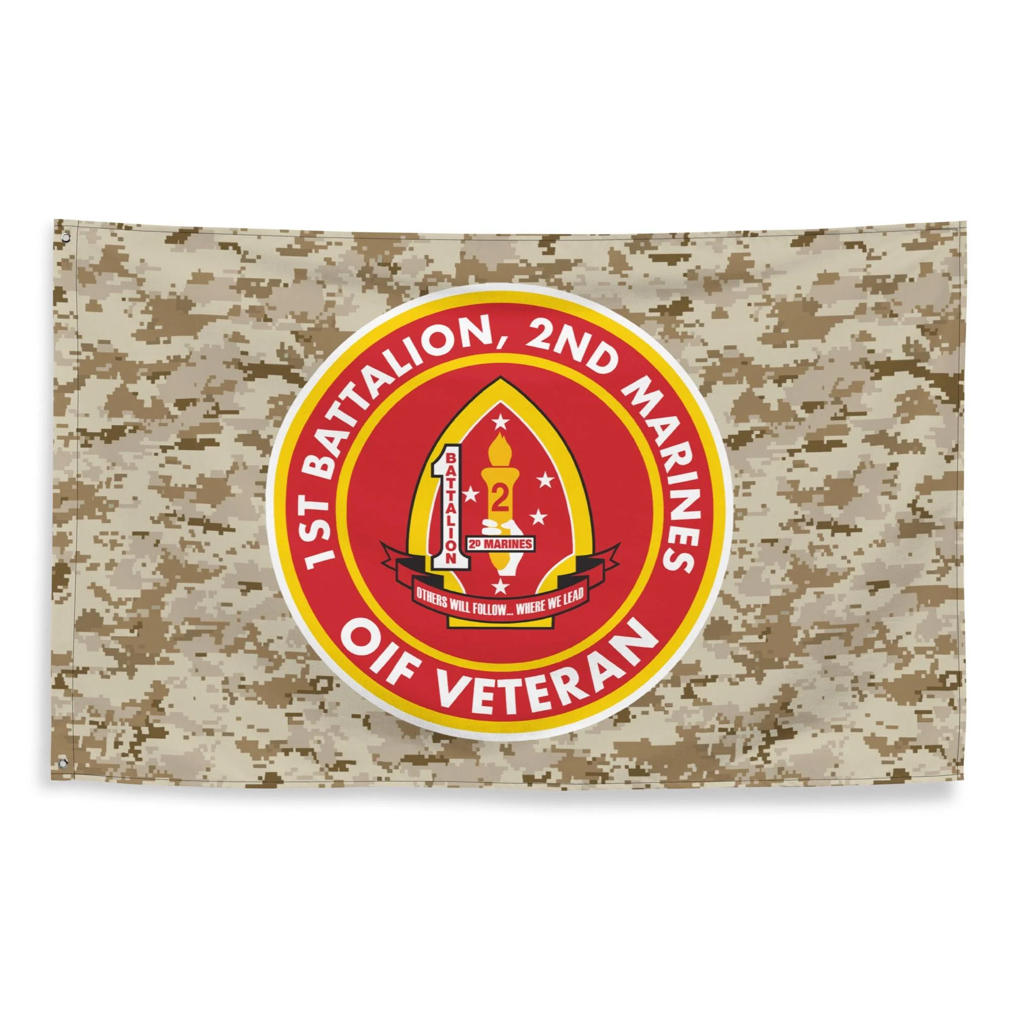 1/2 Marines OIF Veteran Emblem MARPAT Flag - Image 4