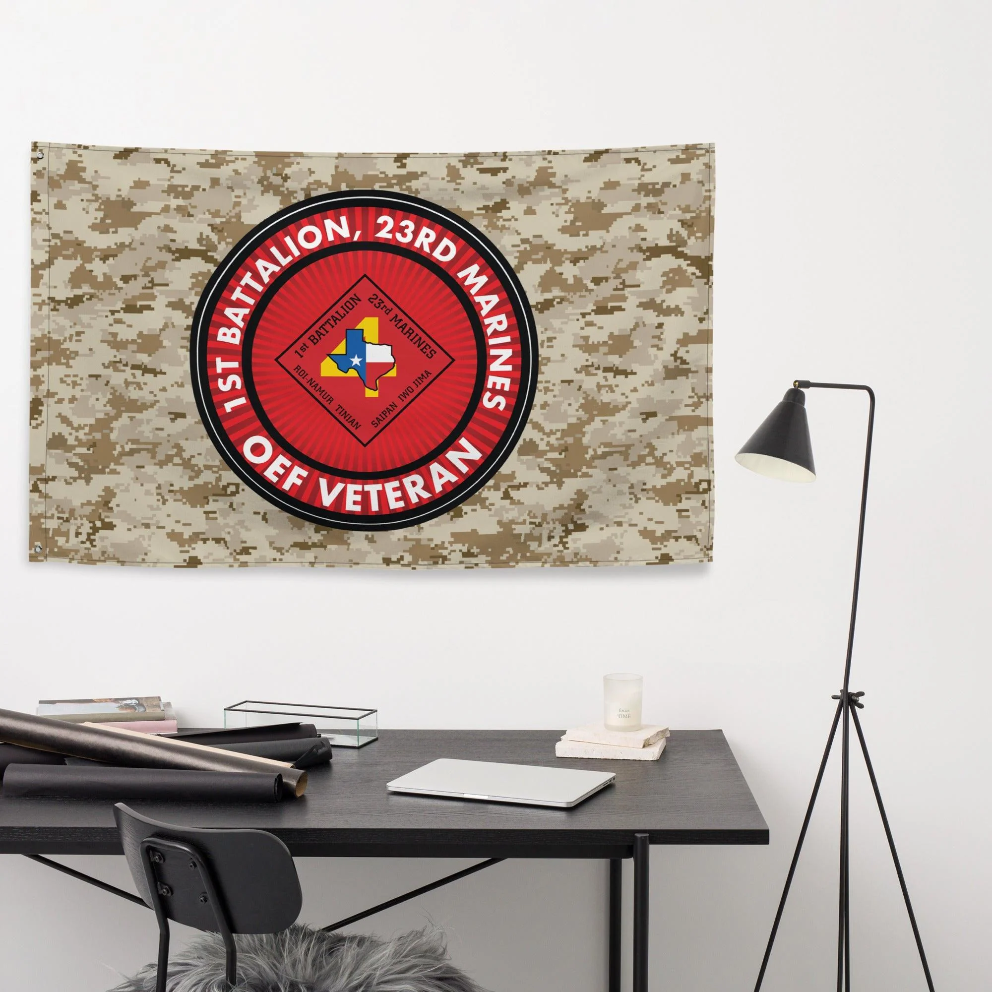 1/23 Marines Operation Enduring Freedom Veteran MARPAT Flag - Image 3