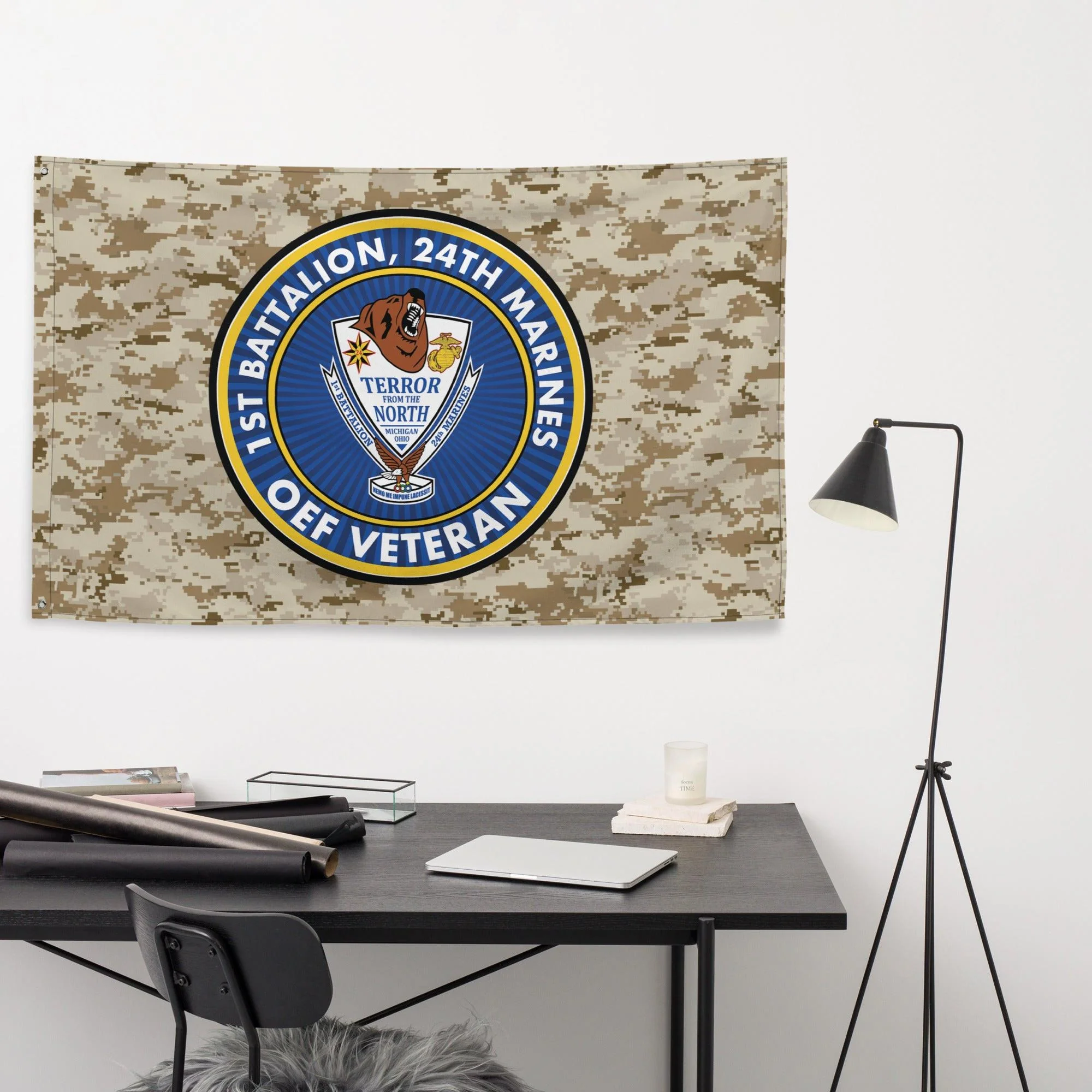 1/24 Marines Operation Enduring Freedom Veteran MARPAT Flag - Image 3
