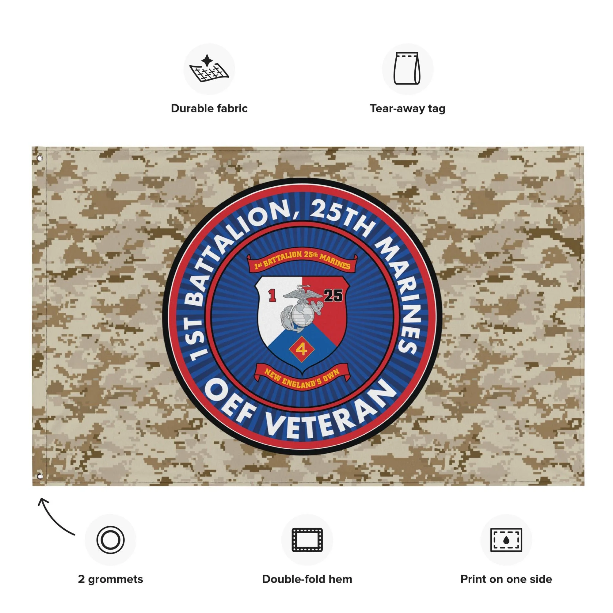 1/25 Marines Operation Enduring Freedom Veteran MARPAT Flag - Image 2