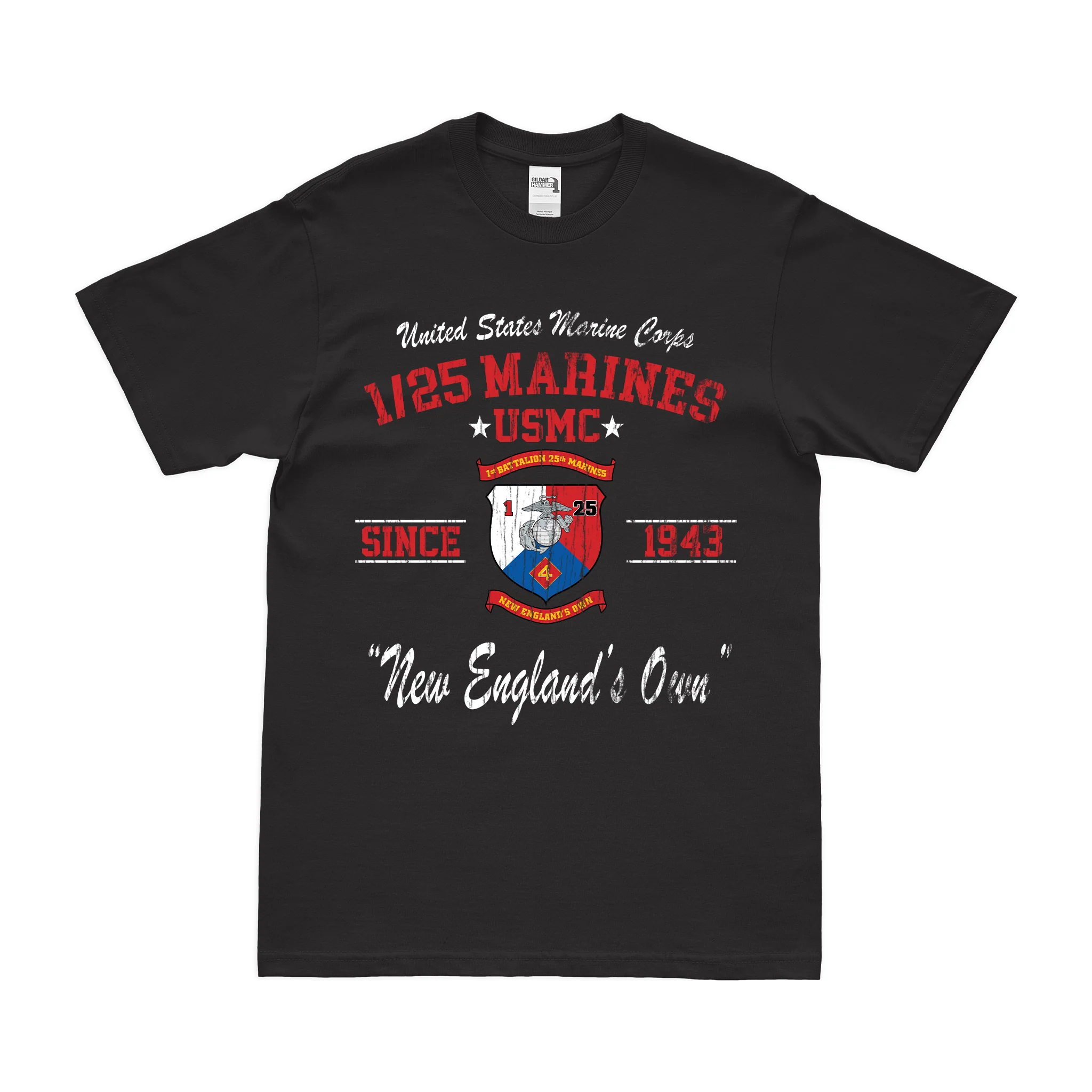 1st Battalion, 25th Marines (1/25) Since 1943 Unit Legacy T-Shirt - Image 3
