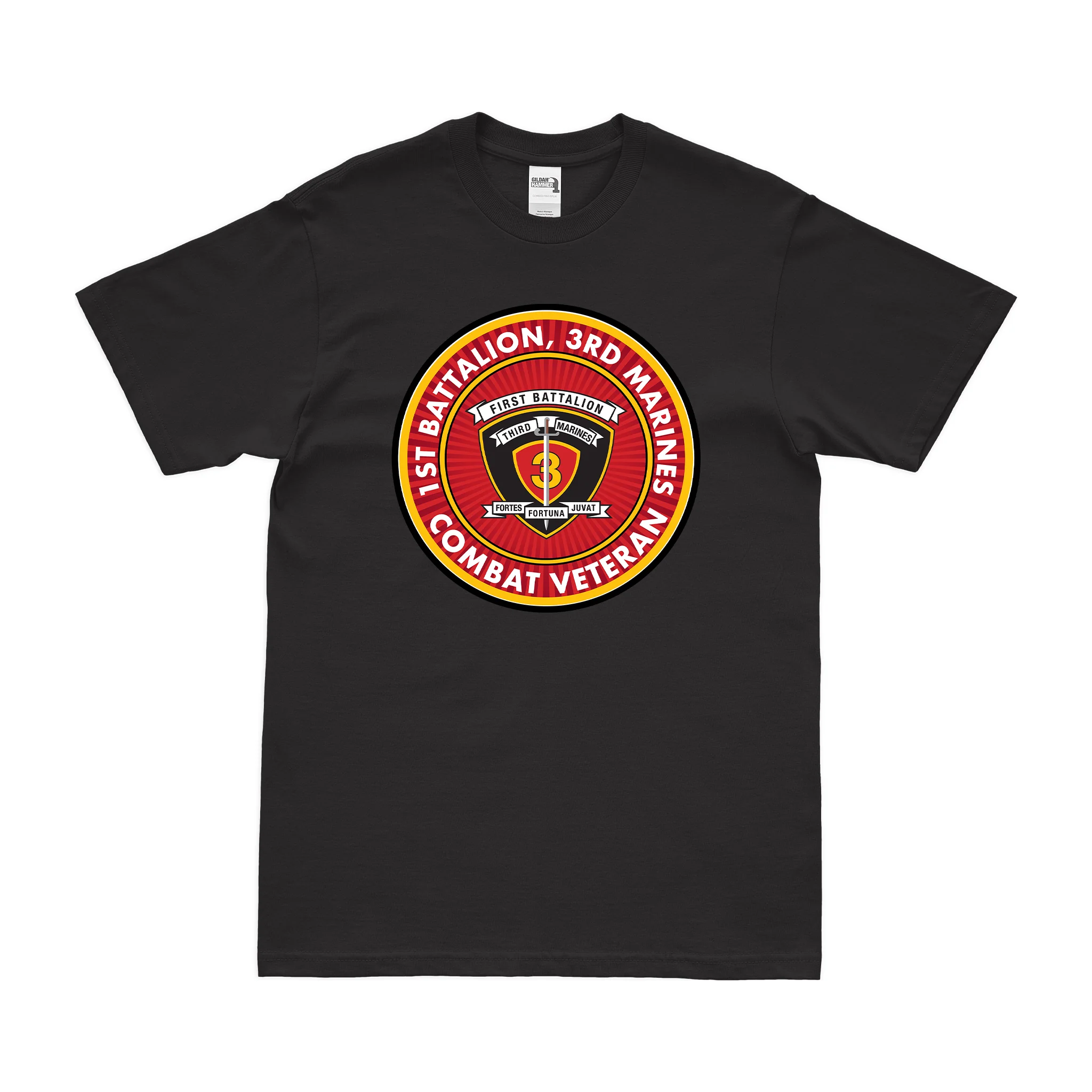 1st Bn 3rd Marines (1/3 Marines) Combat Veteran T-Shirt