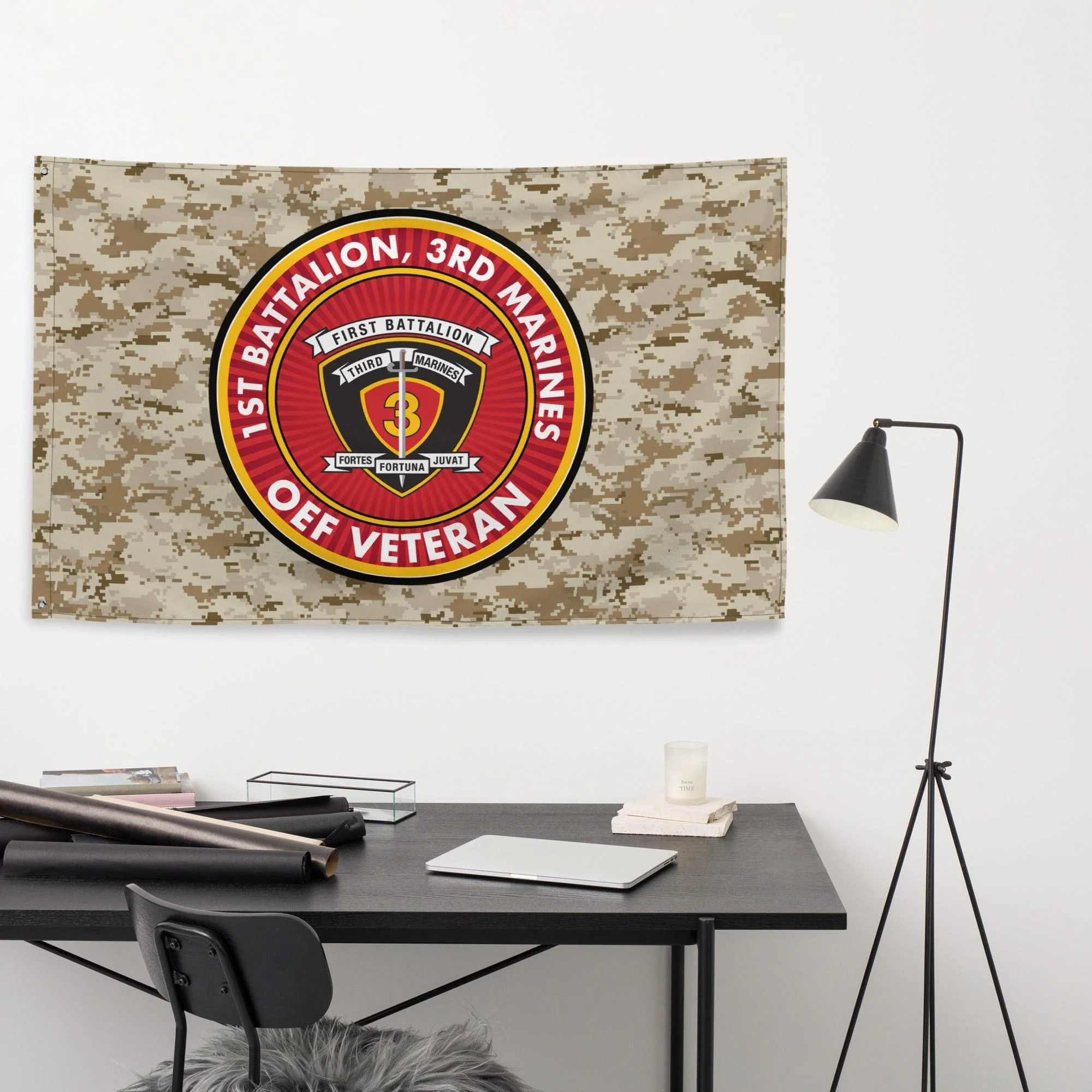 1/3 Marines Operation Enduring Freedom Veteran MARPAT Flag - Image 3