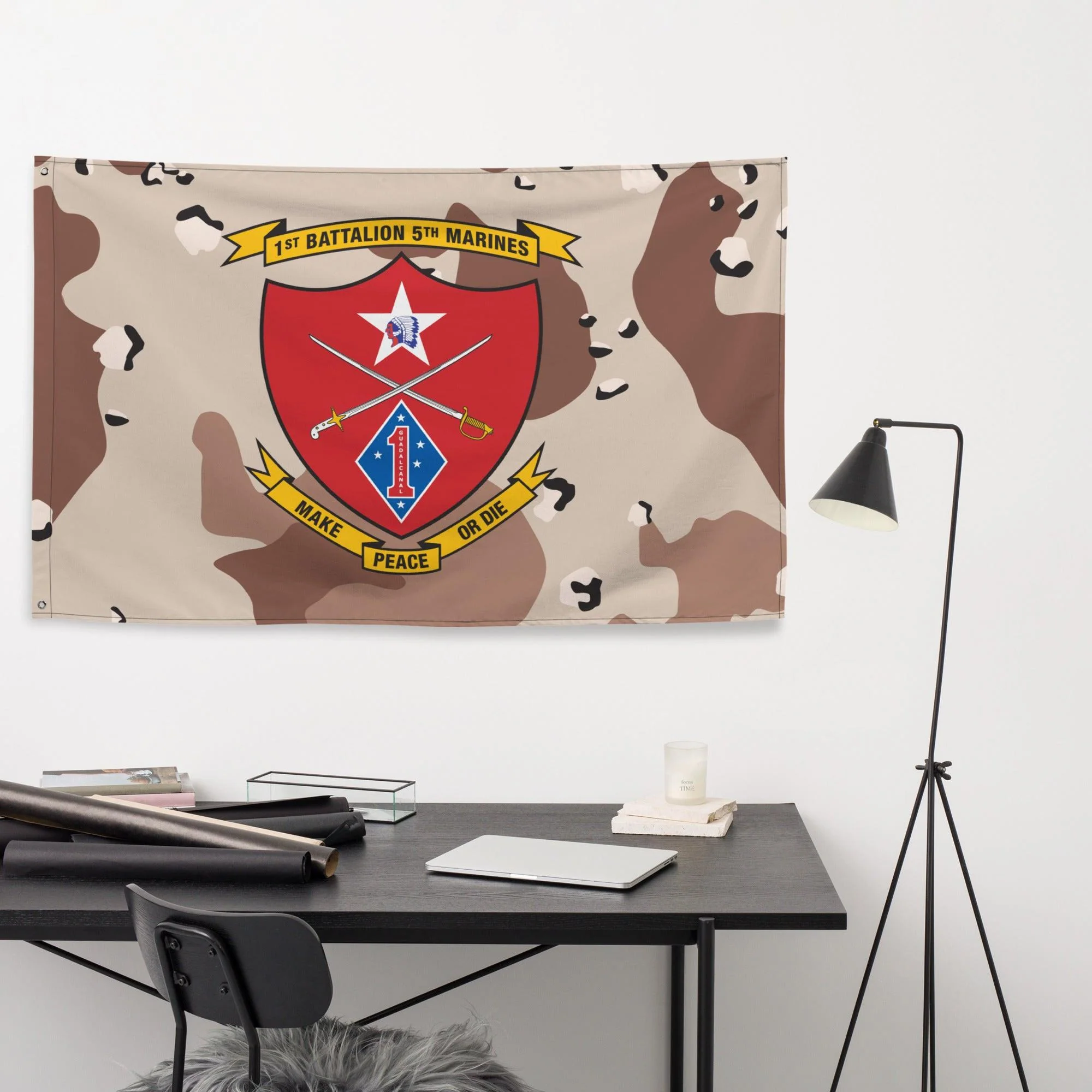 1/5 Marines Chocolate-Chip Camouflage Flag - Image 2