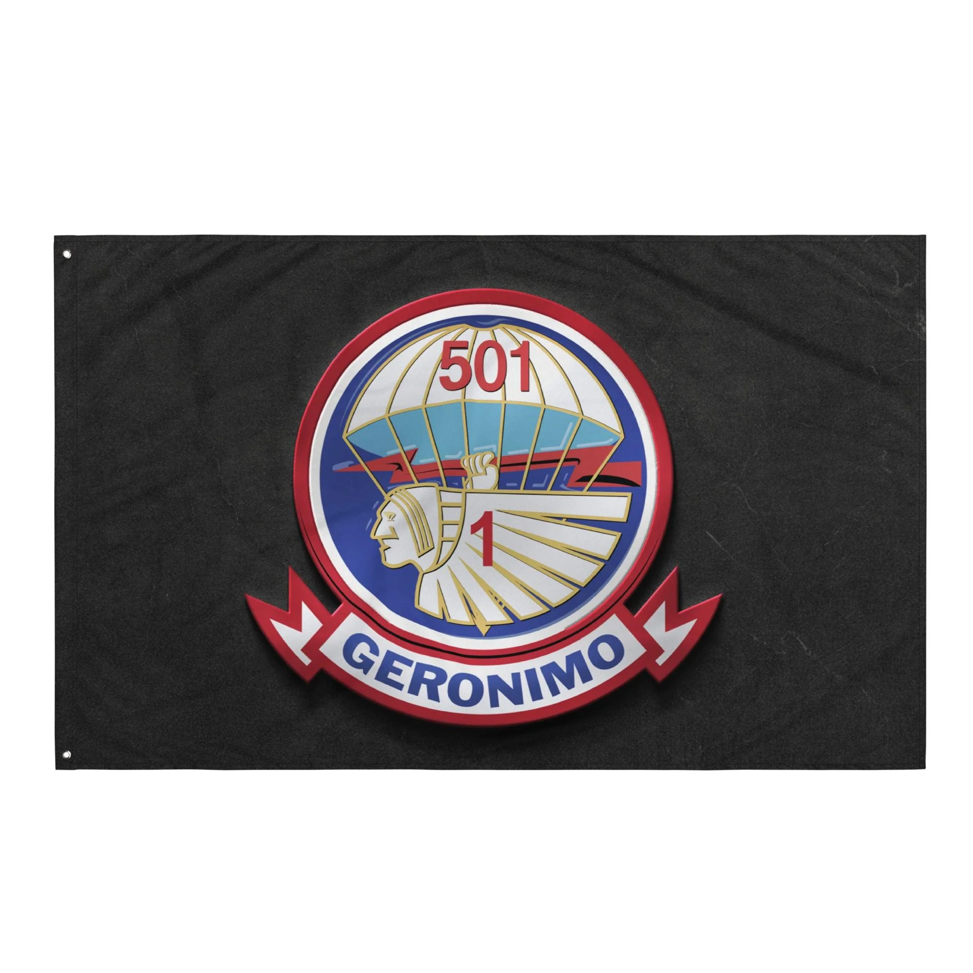 1-501 Airborne Infantry Indoor Wall Flag