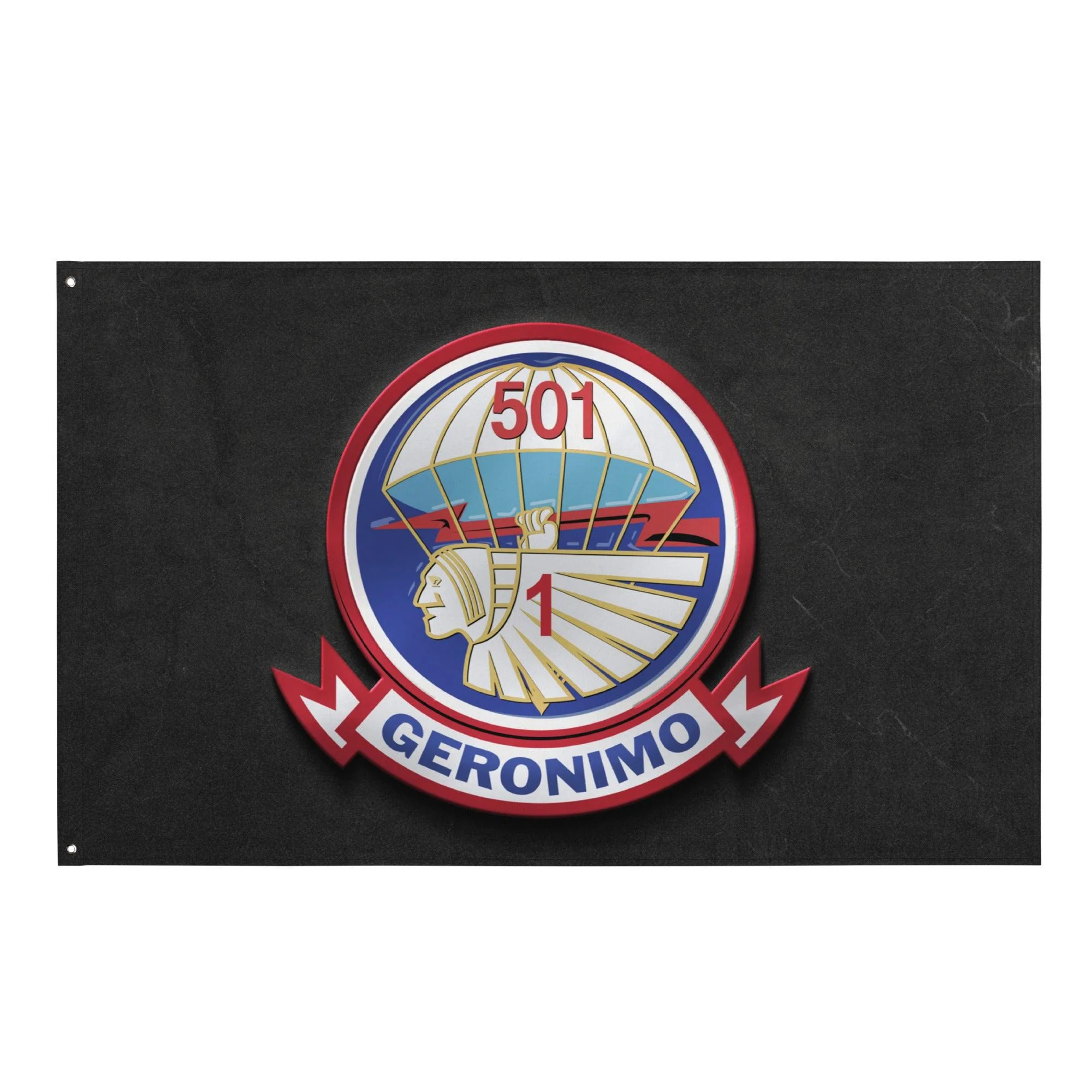 1-501 Airborne Infantry Indoor Wall Flag - Image 3