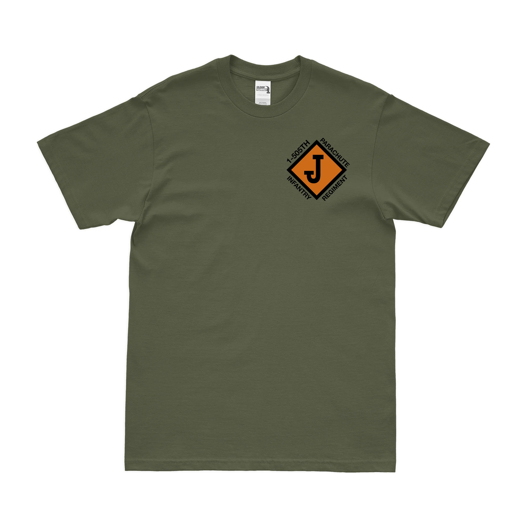 1-505th Parachute Infantry Left Chest Emblem T-Shirt - Image 2