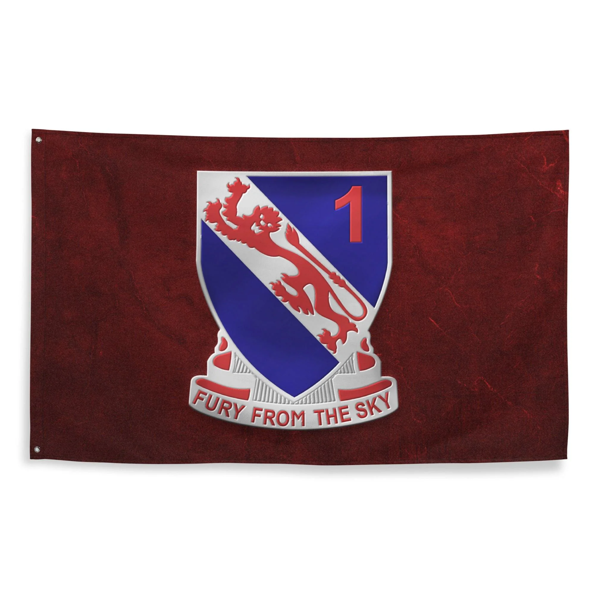1-508 Airborne Infantry '1 Fury' Red Flag - Image 3