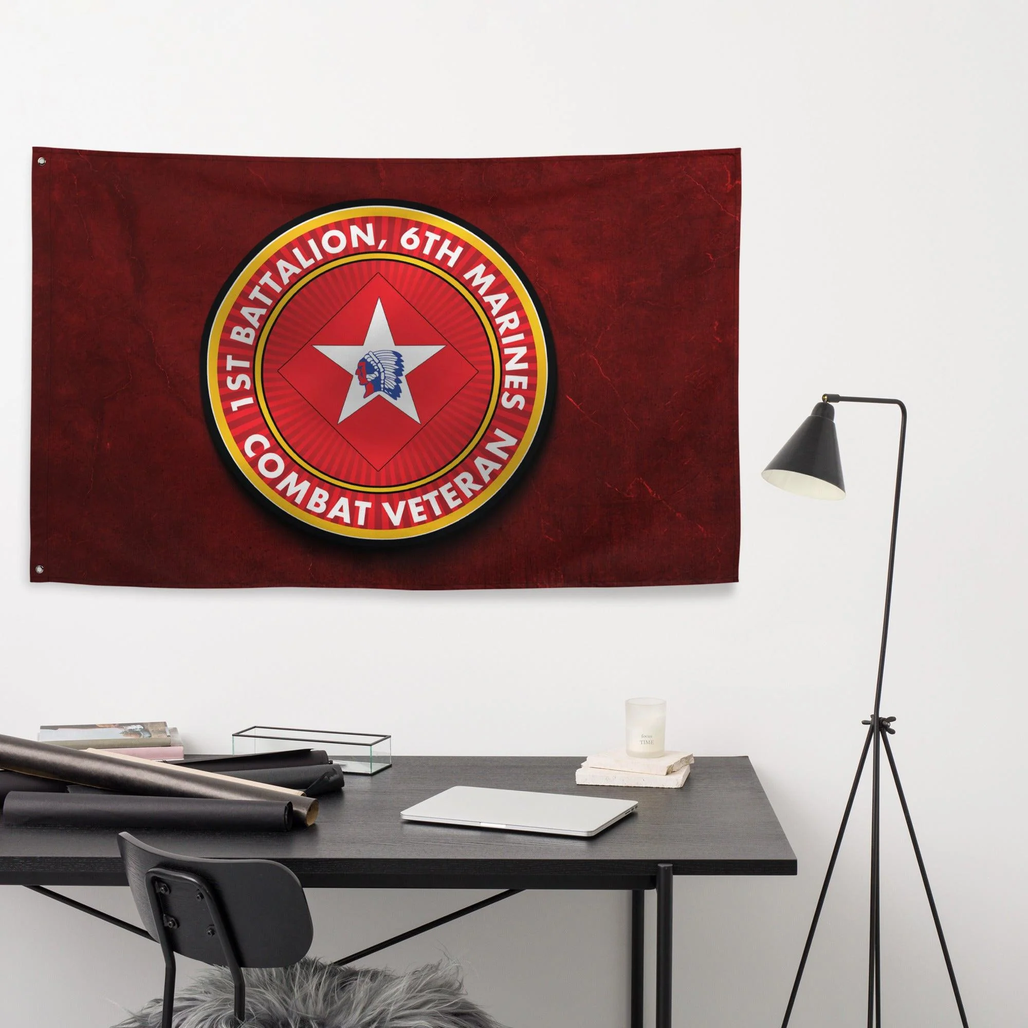1/6 Marines Combat Veteran Red Flag - Image 2
