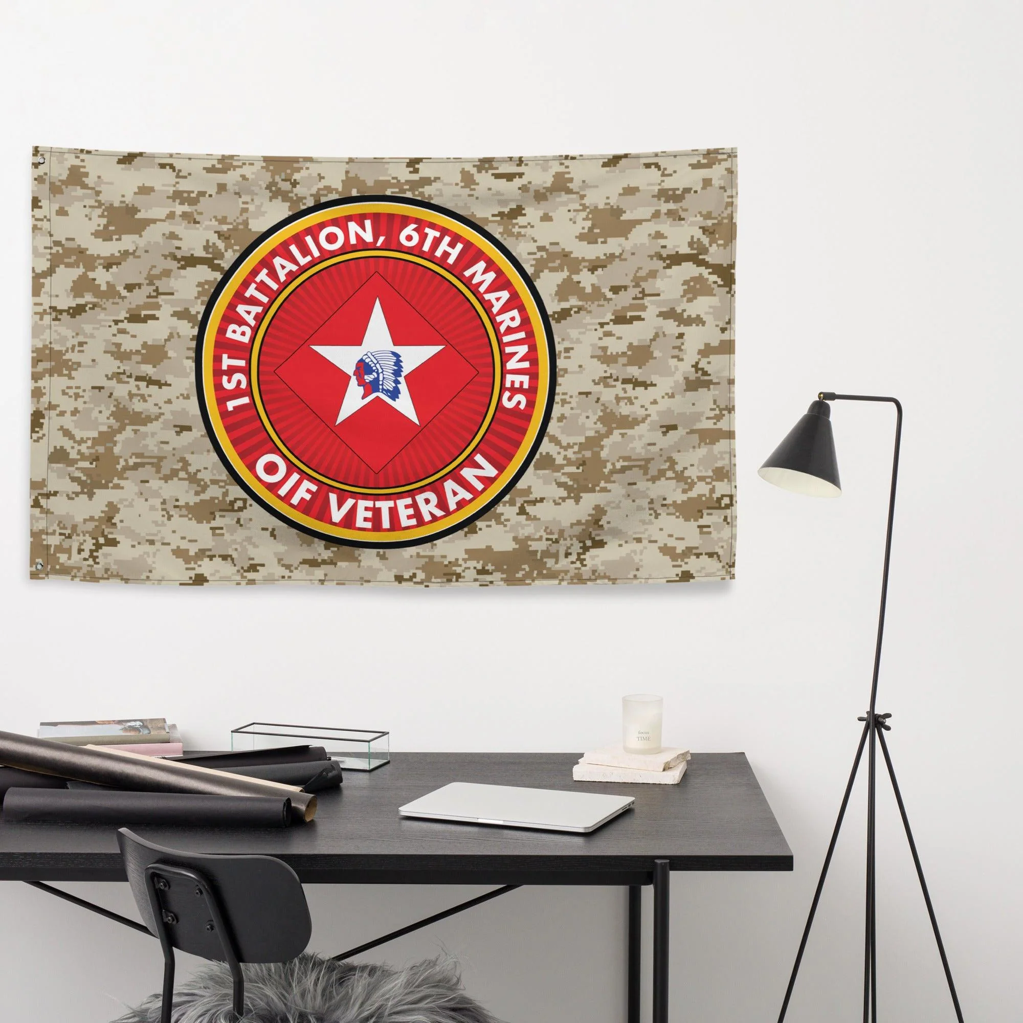 1/6 Marines OIF Veteran Emblem MARPAT Flag - Image 3