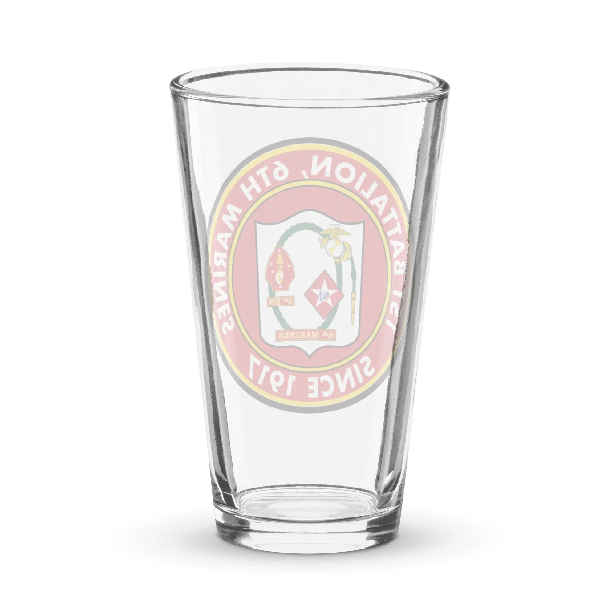 1st Bn 6th Marines (1/6 Marines) Since 1917 Beer Pint Glass - Image 2