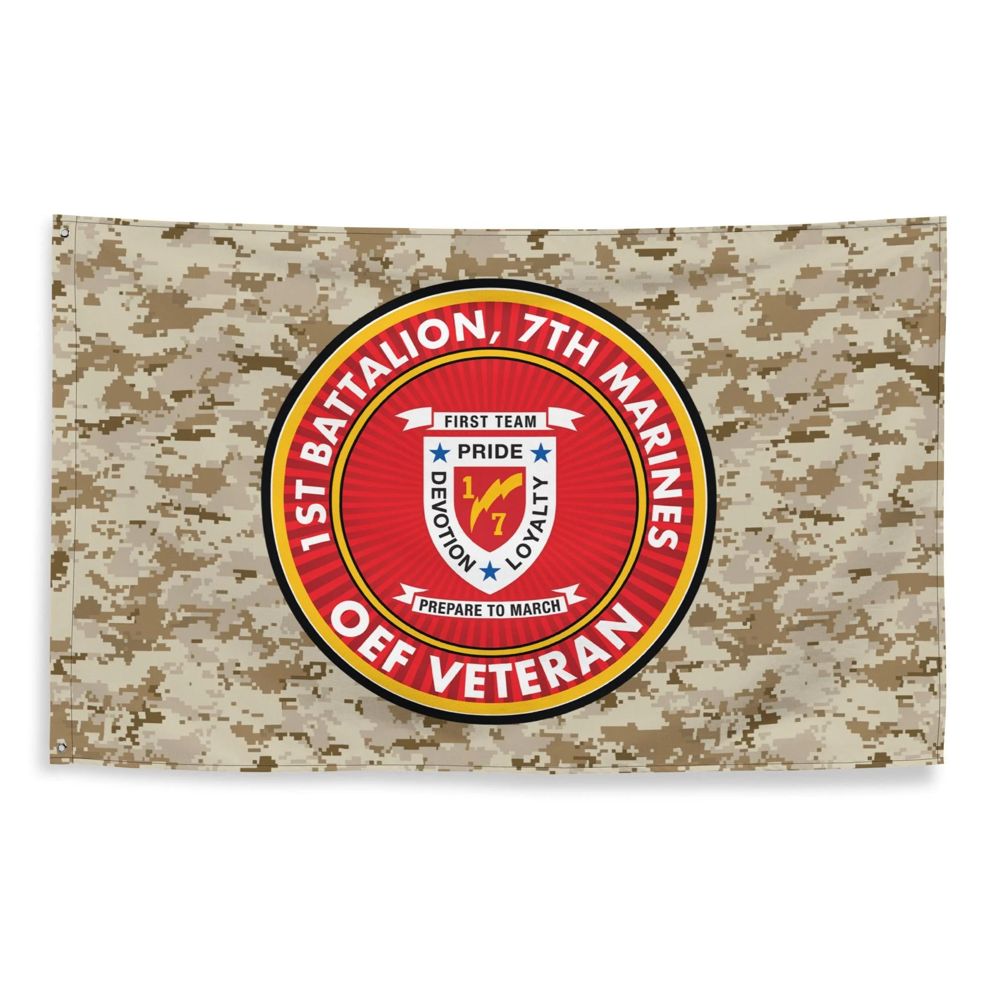 1/7 Marines Operation Enduring Freedom Veteran MARPAT Flag - Image 4