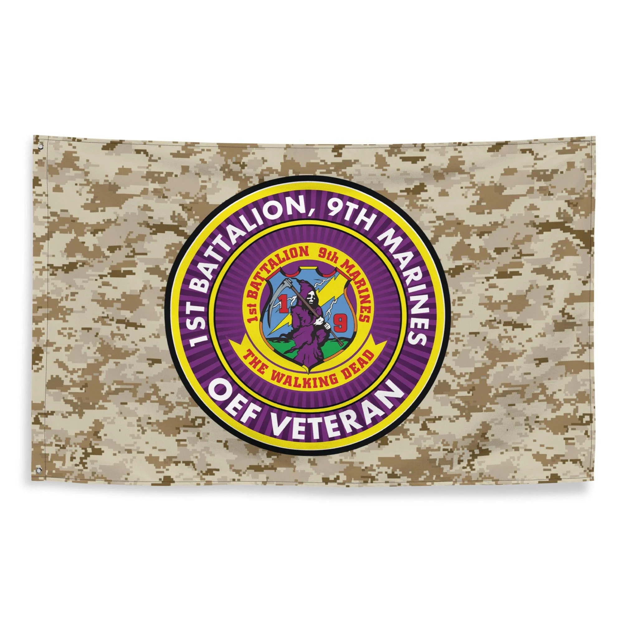 1/9 Marines Operation Enduring Freedom Veteran MARPAT Flag - Image 4