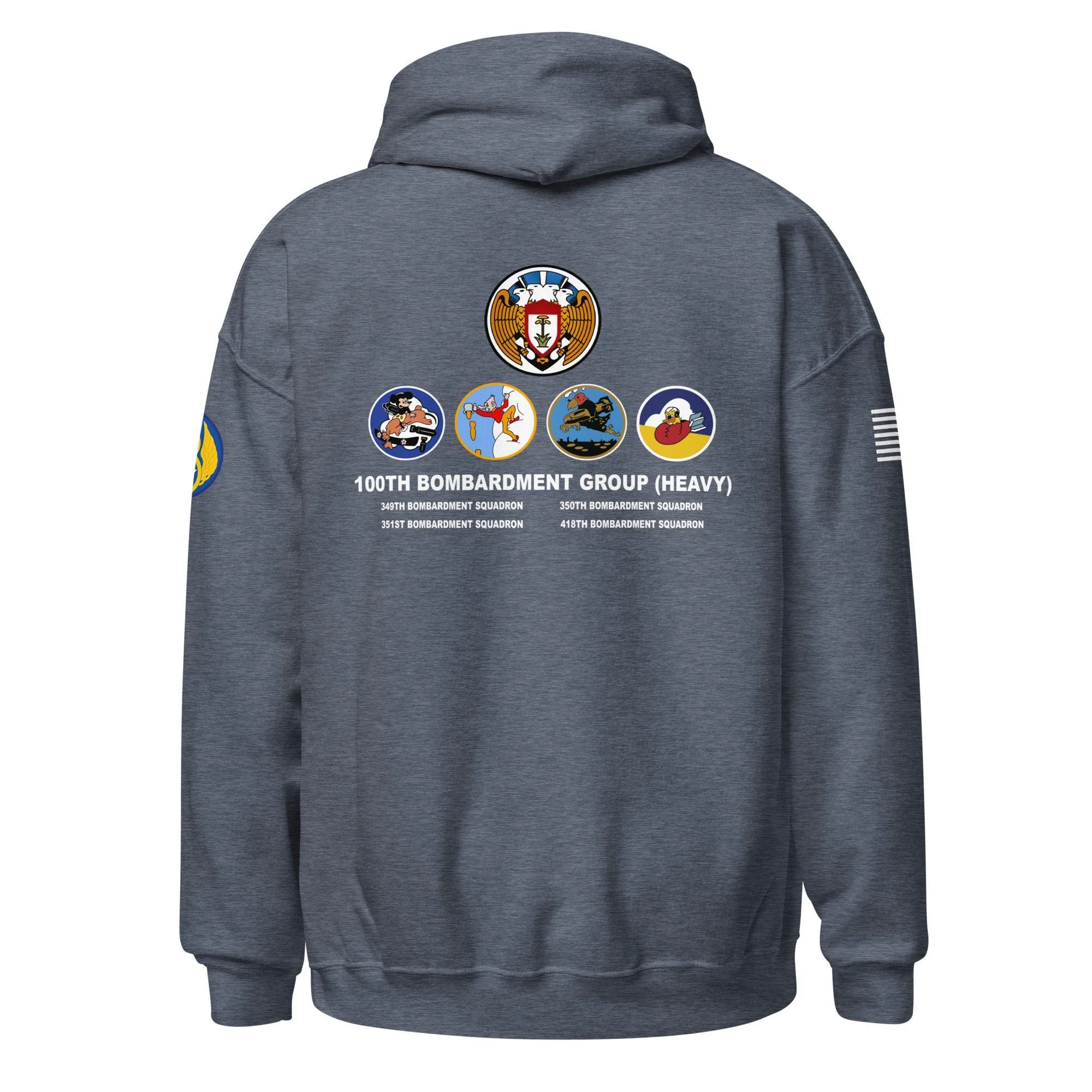 100th Bomb Group (H) Squadron Legacy WW2 Tribute Unisex Hoodie - Image 18