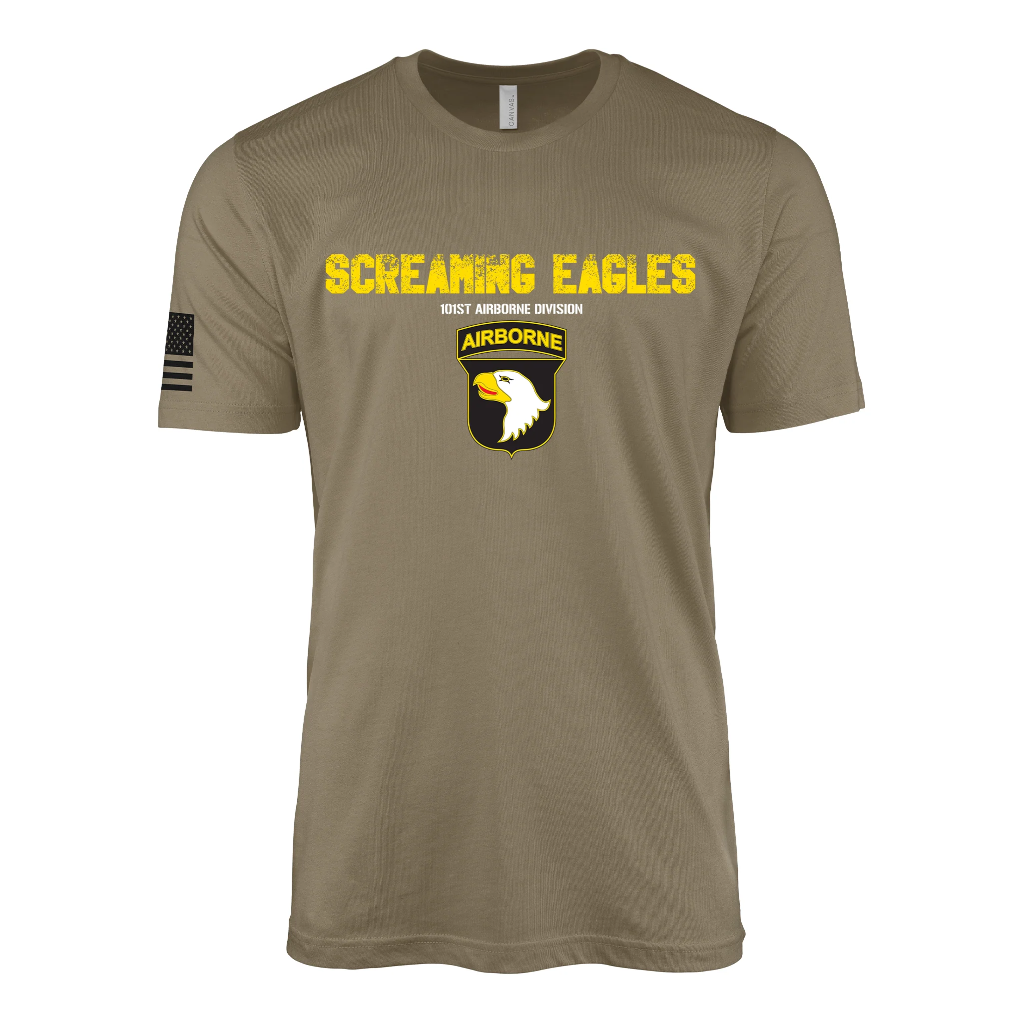 101st Airborne Division Heavy Metal Text T-Shirt