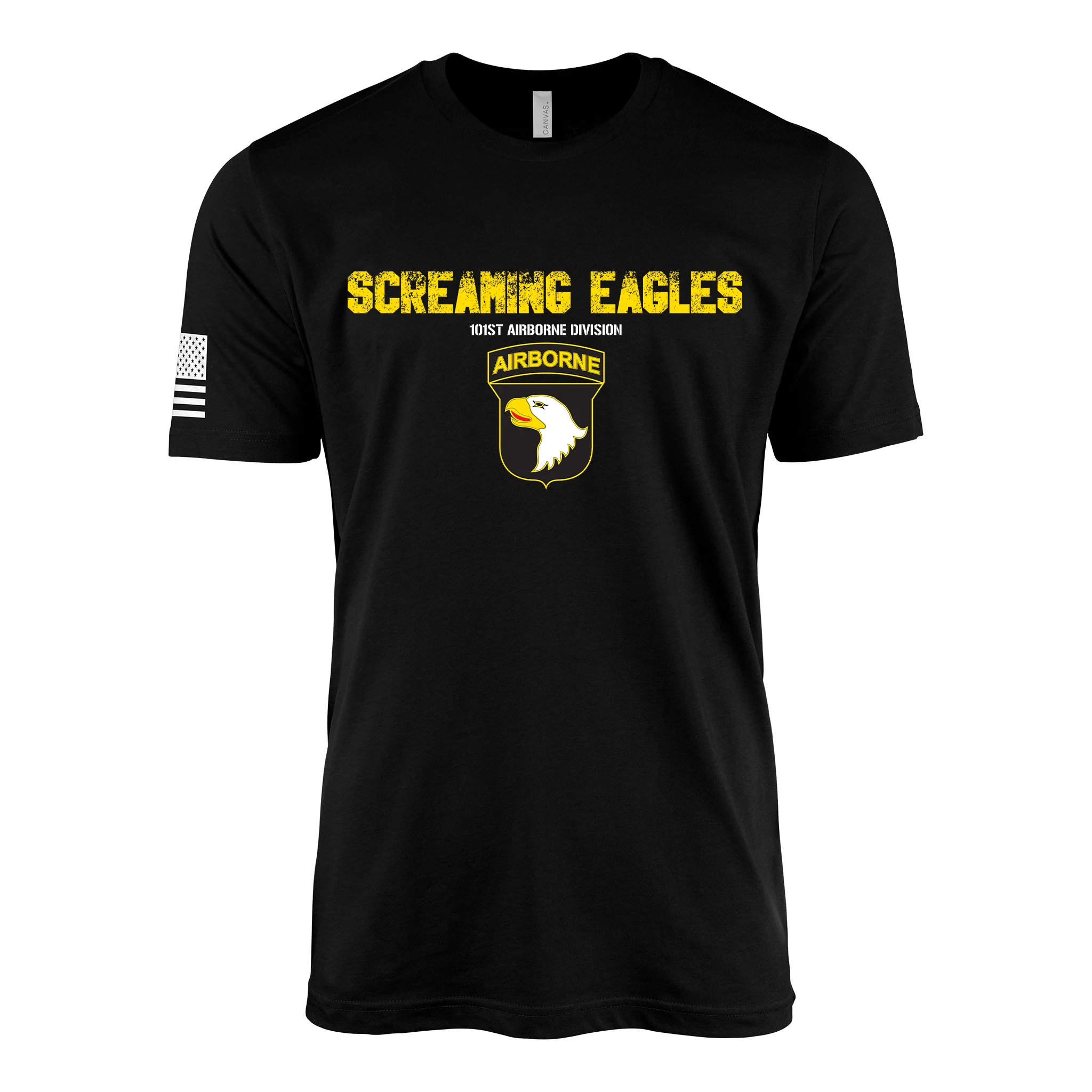 101st Airborne Division Heavy Metal Text T-Shirt - Image 3