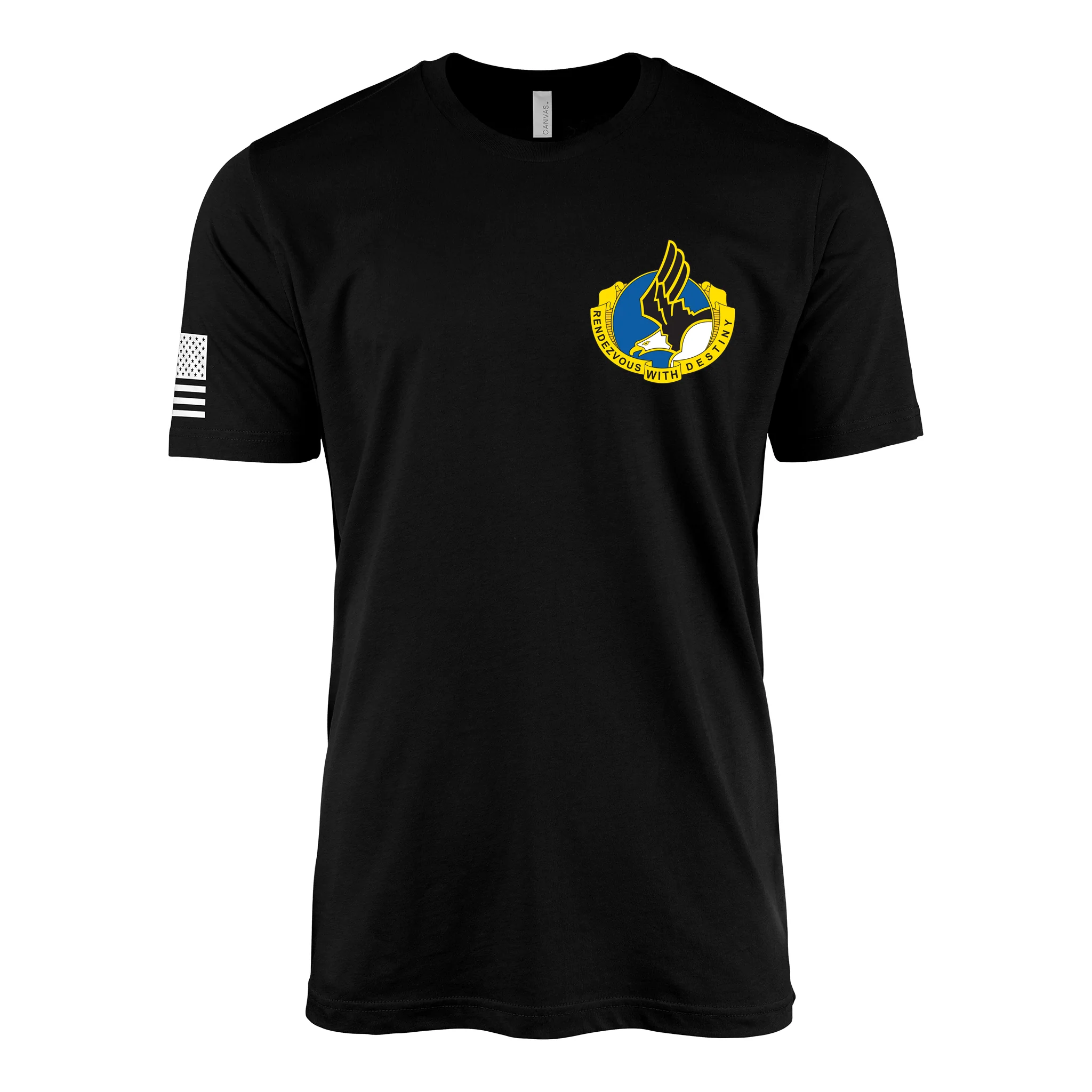 101st Airborne Division Left Chest DUI Emblem T-Shirt - Image 2
