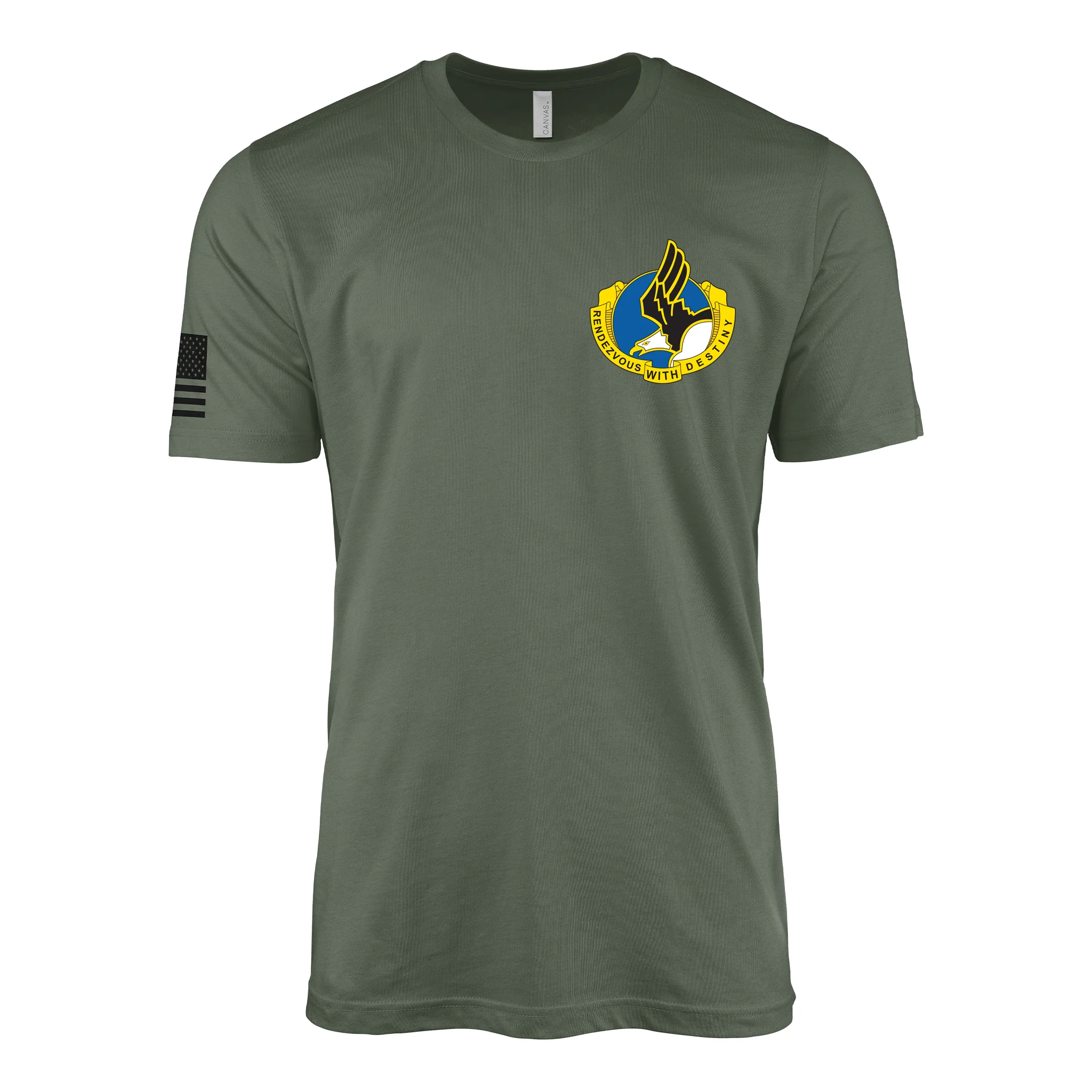 101st Airborne Division Left Chest DUI Emblem T-Shirt - Image 4