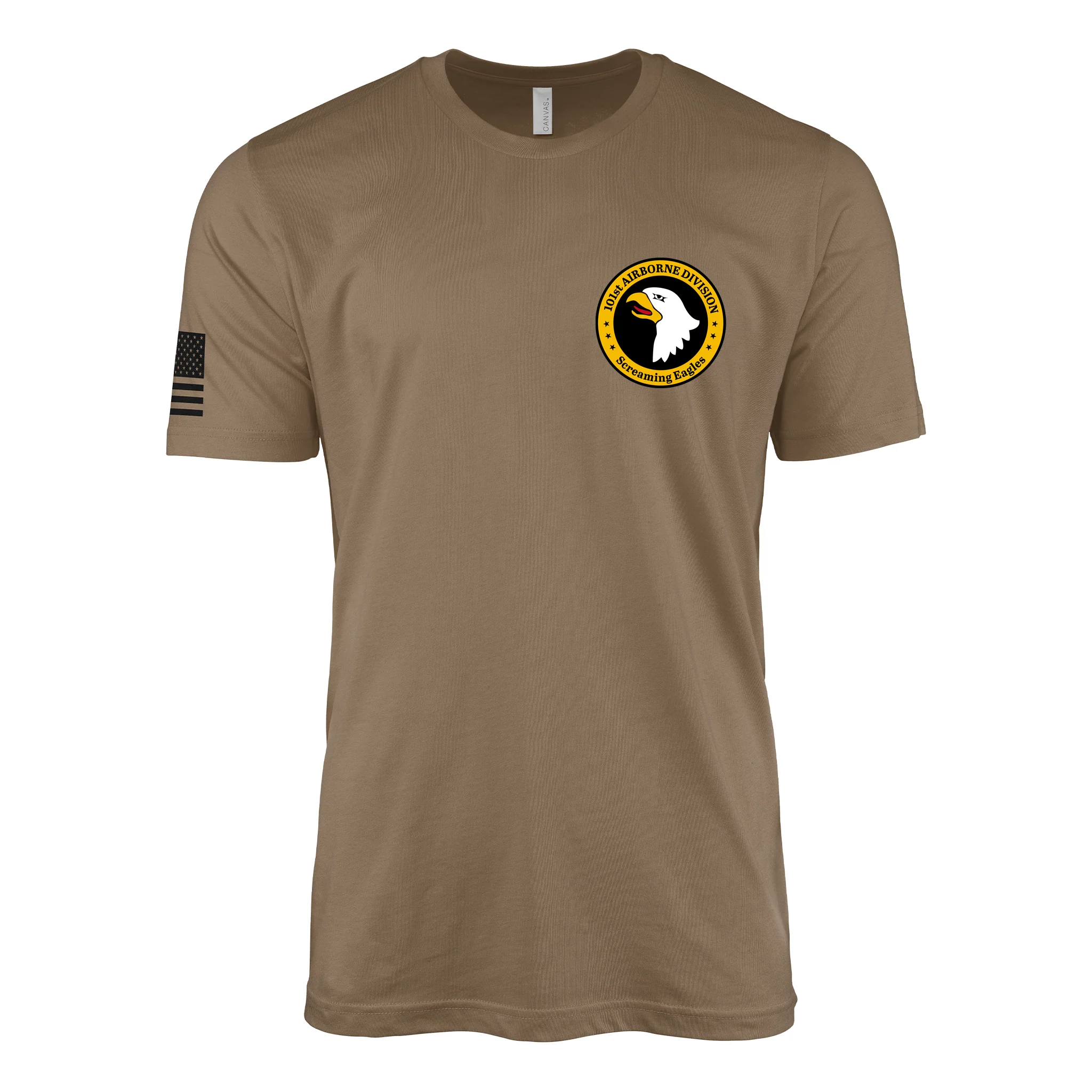 101st Airborne Left Chest Screaming Eagles Emblem T-Shirt - Image 3