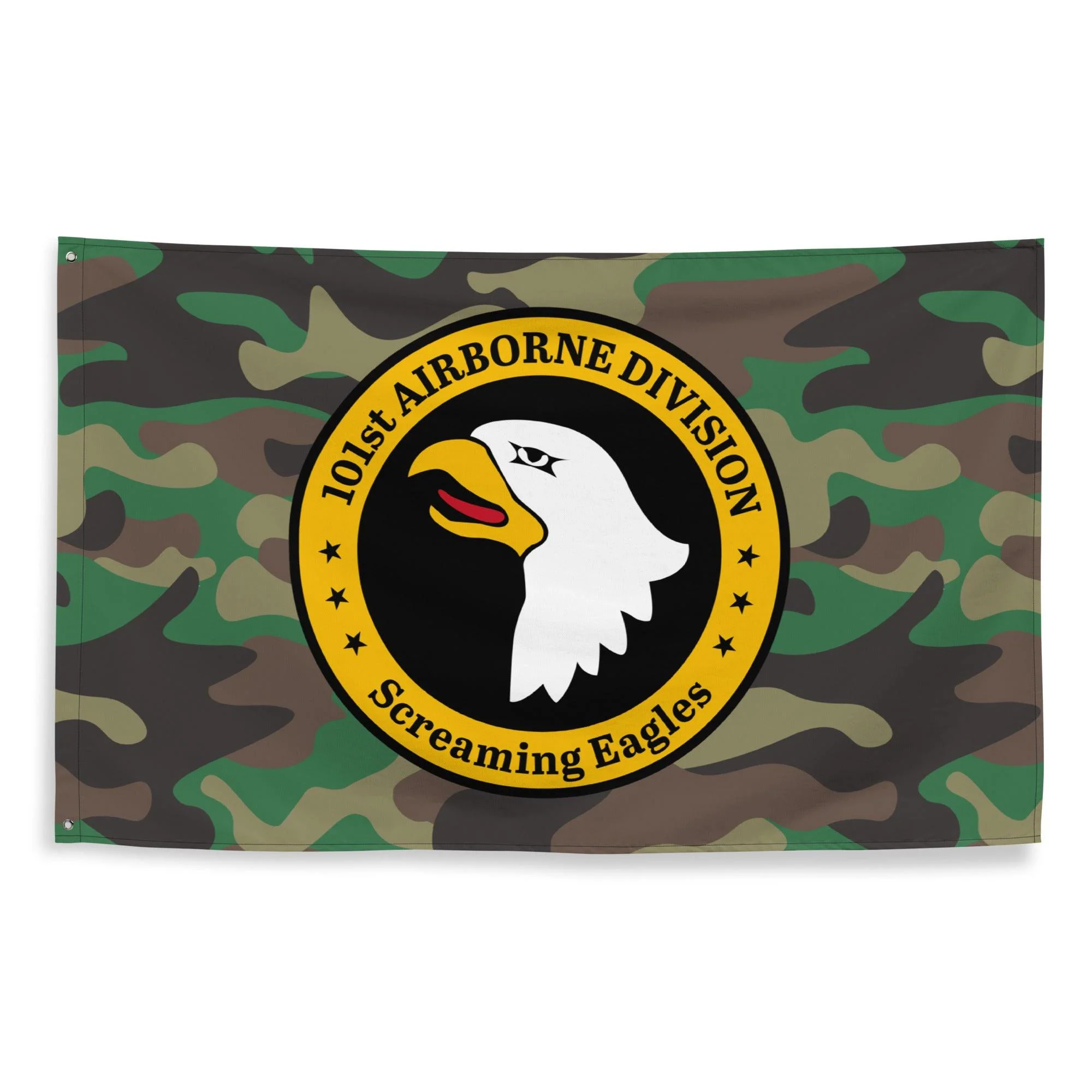 101st Airborne M81 Woodland Camo Emblem Flag - Image 3