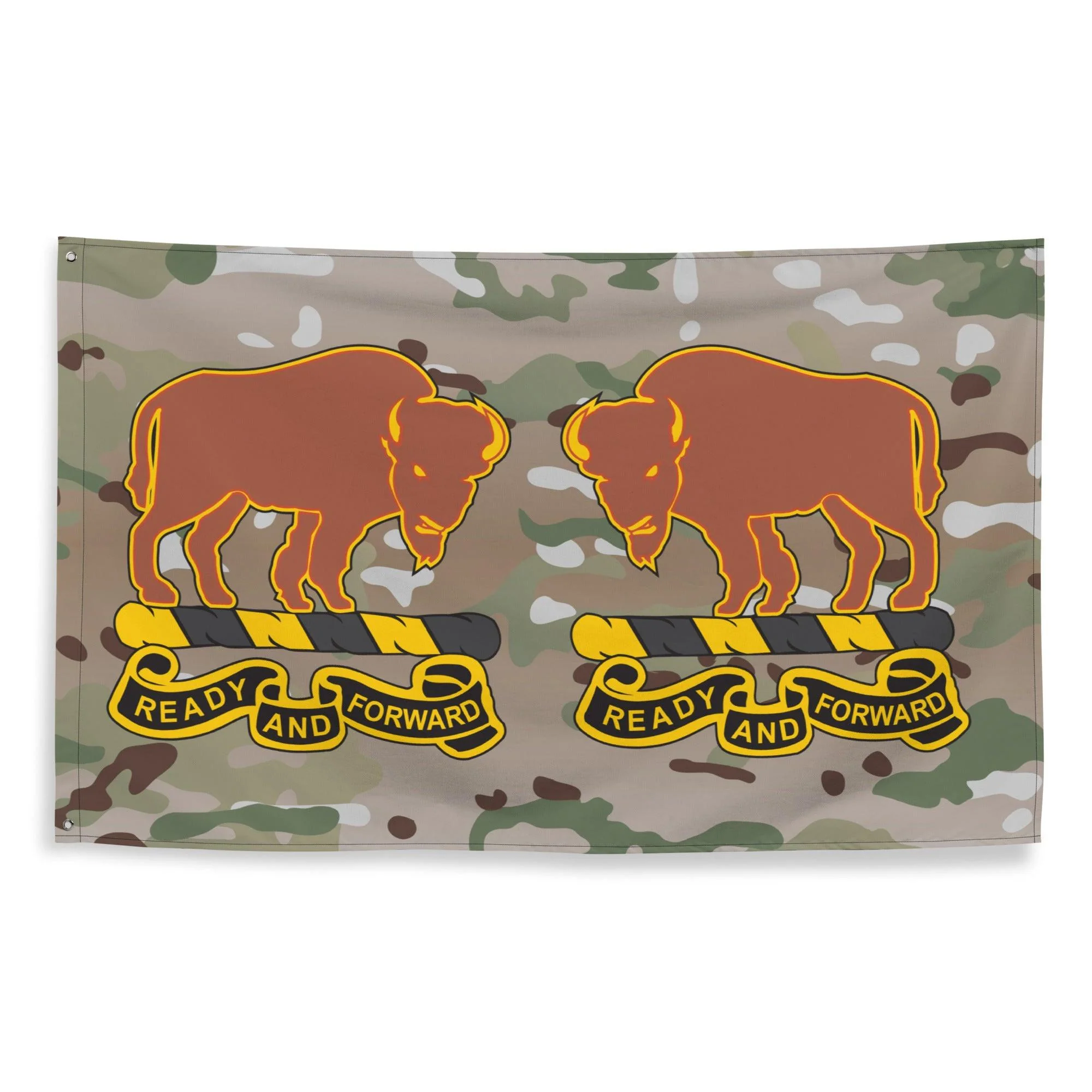 U.S. Army 10th Cavalry Regiment Multicam Wall Flag - Image 4