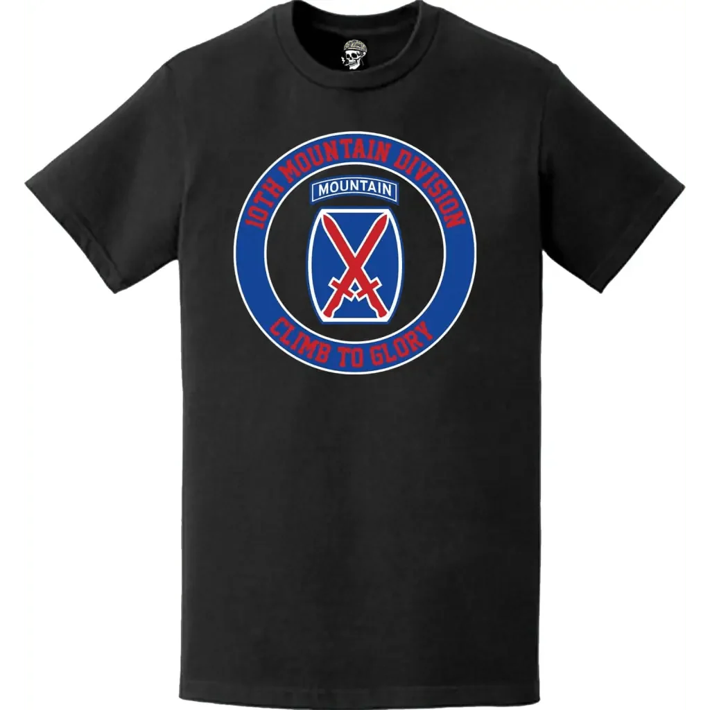 10th Mountain Division "Climb to Glory" Crest Logo T-Shirt