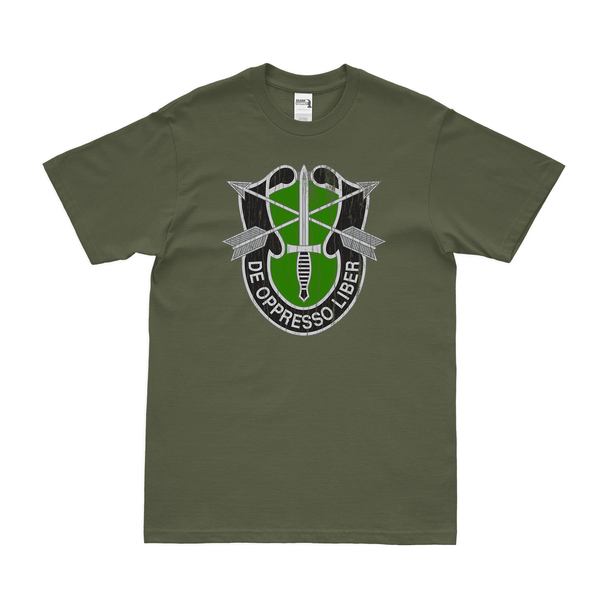 10th SFG (A) De Oppresso Liber Emblem T-Shirt - Image 4