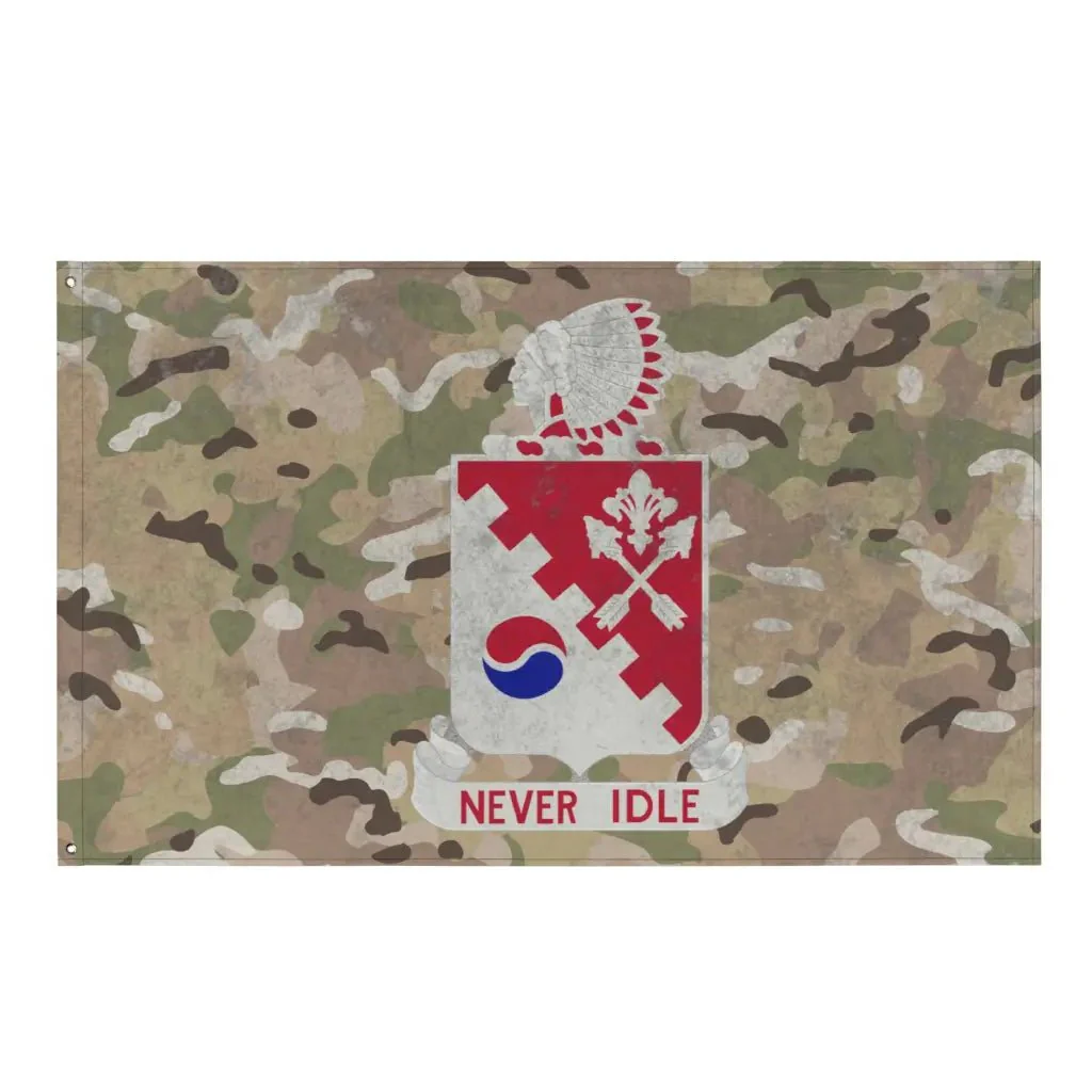 U.S. Army 1120th Engineer Battalion OCP Camo Indoor Wall Flag