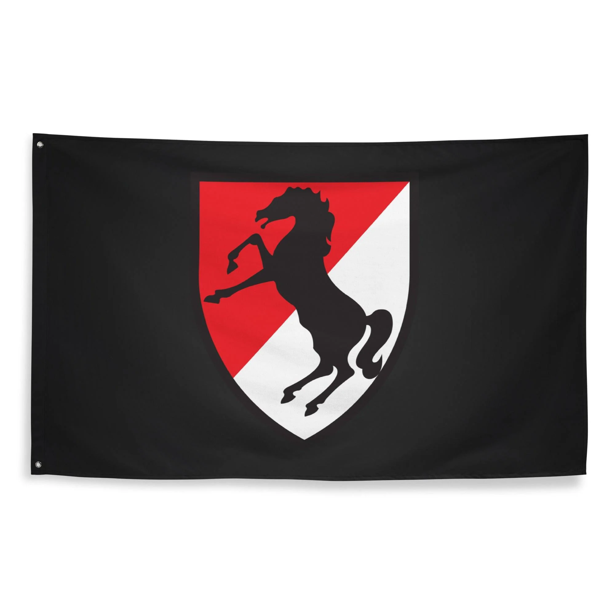 U.S. Army 11th ACR SSI Emblem Black Cavalry Flag - Image 4