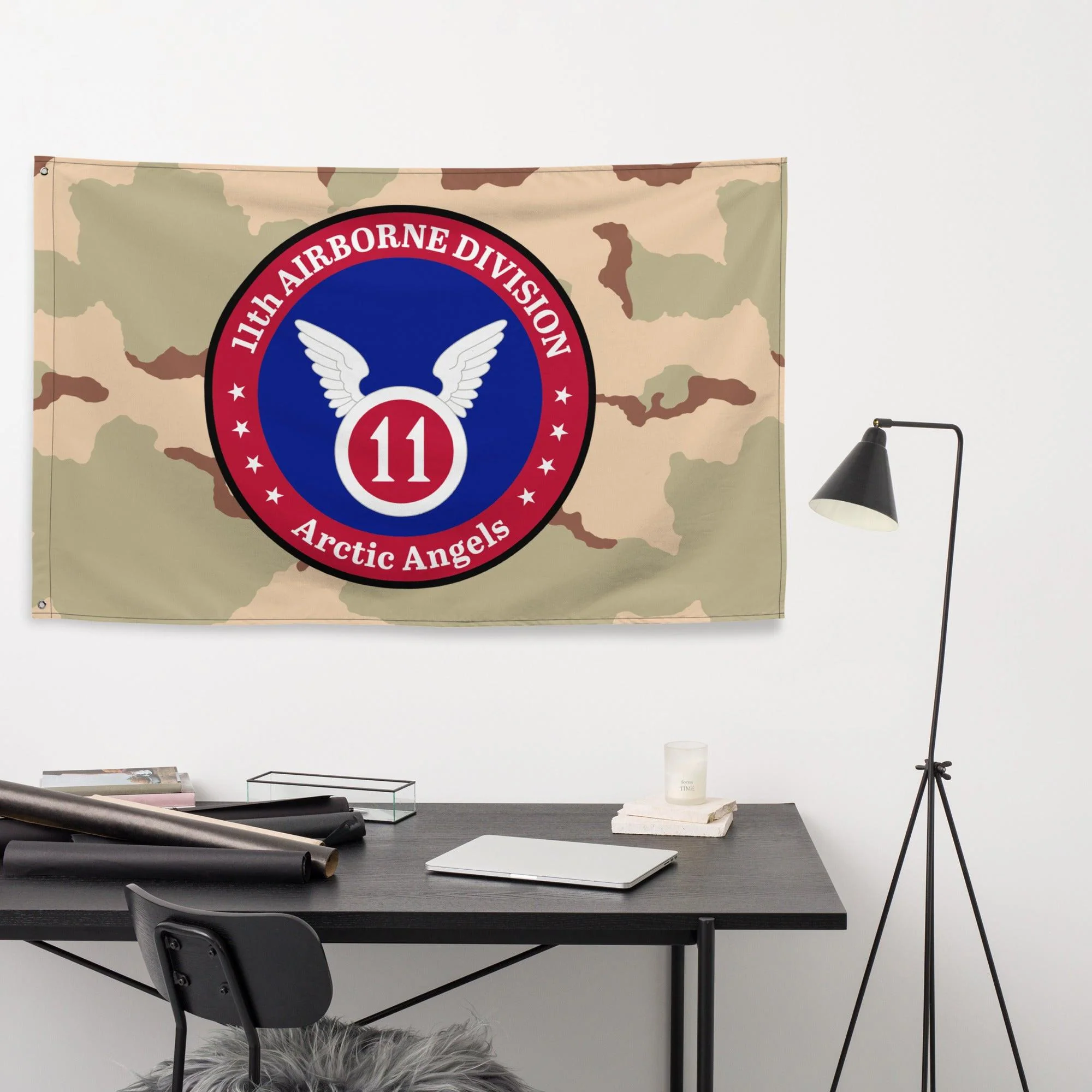 11th Airborne Division Emblem DCU Camo Flag - Image 2