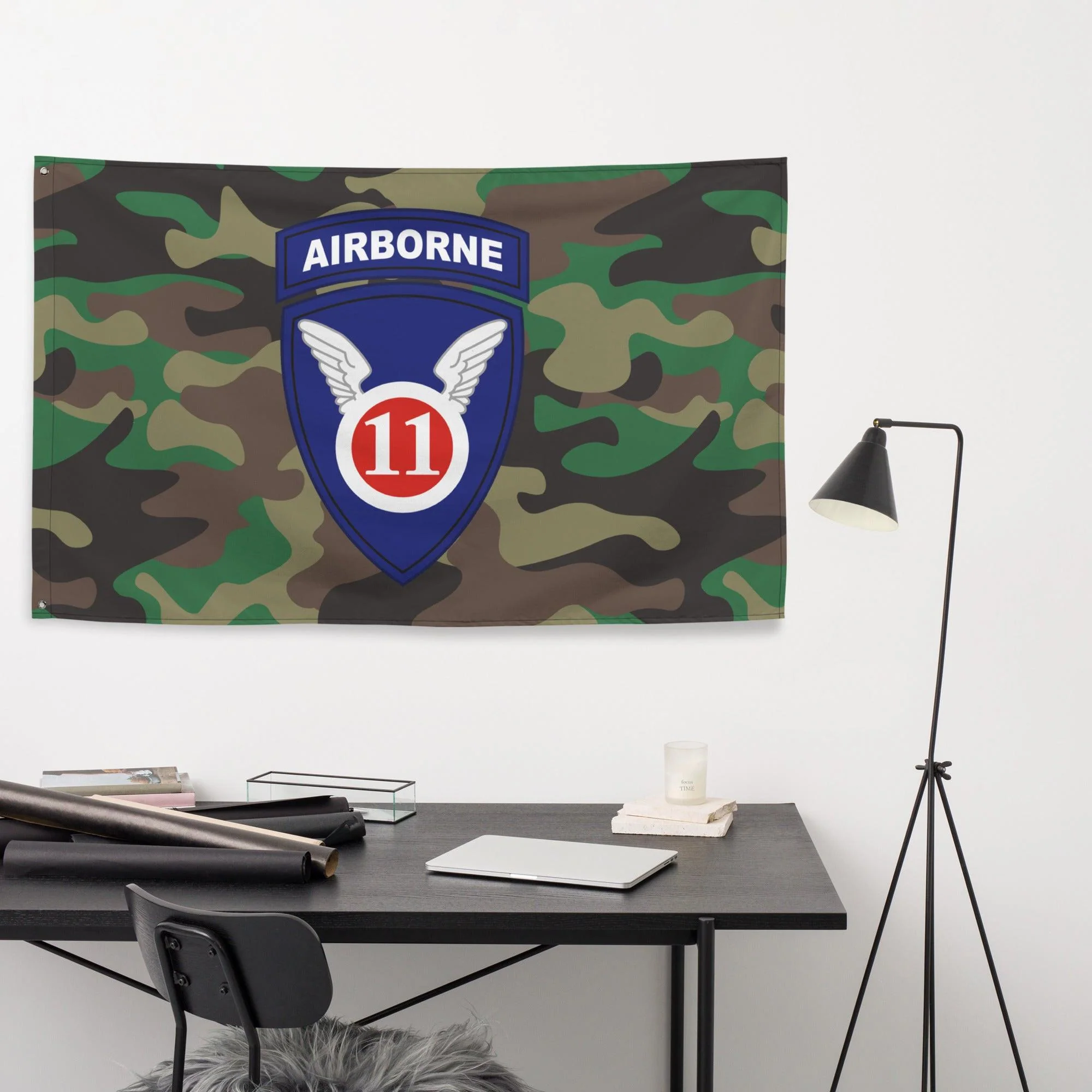 11th Airborne Division M81 Woodland Camo Flag - Image 2