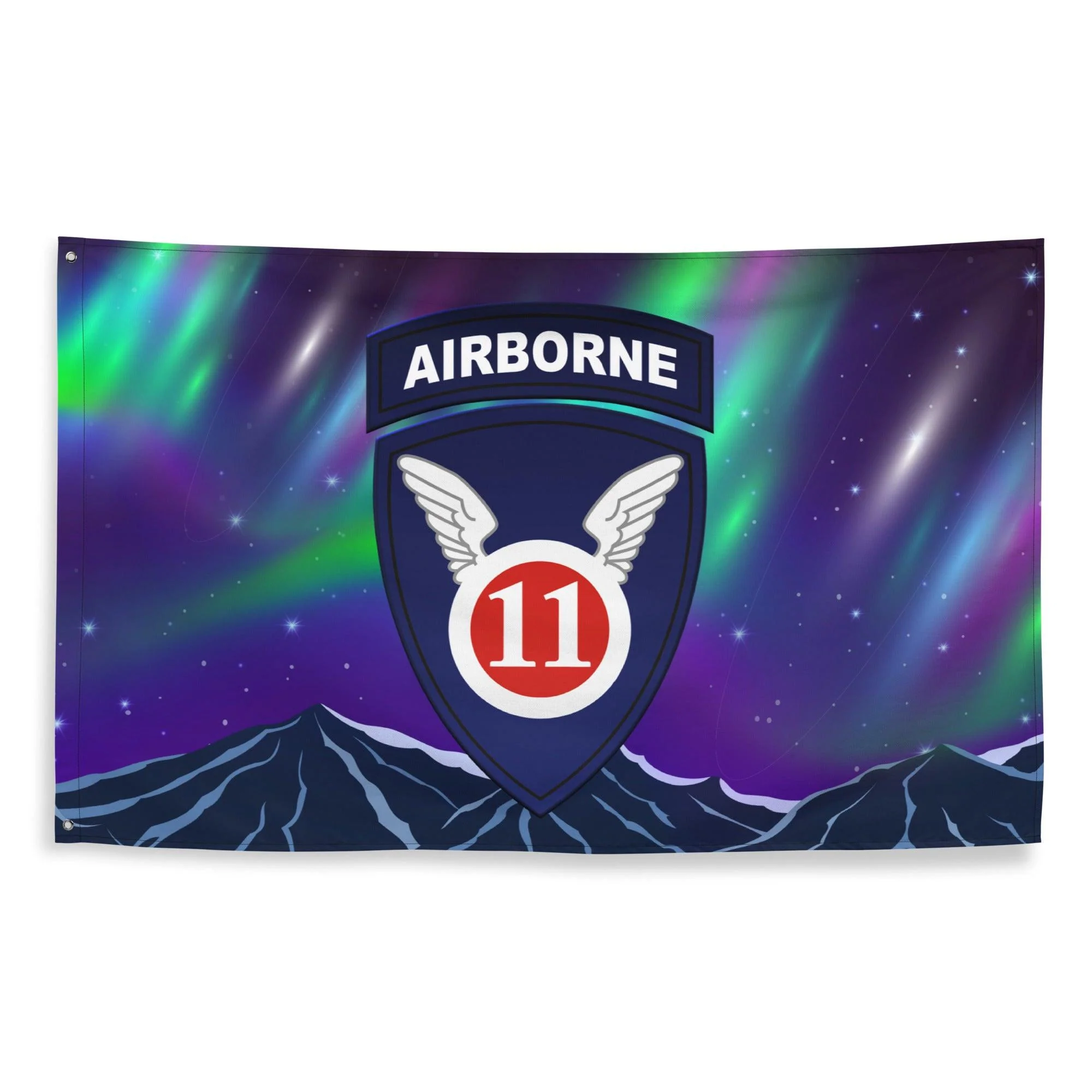 11th Airborne Division Northern Lights Arctic Angels Flag - Image 5