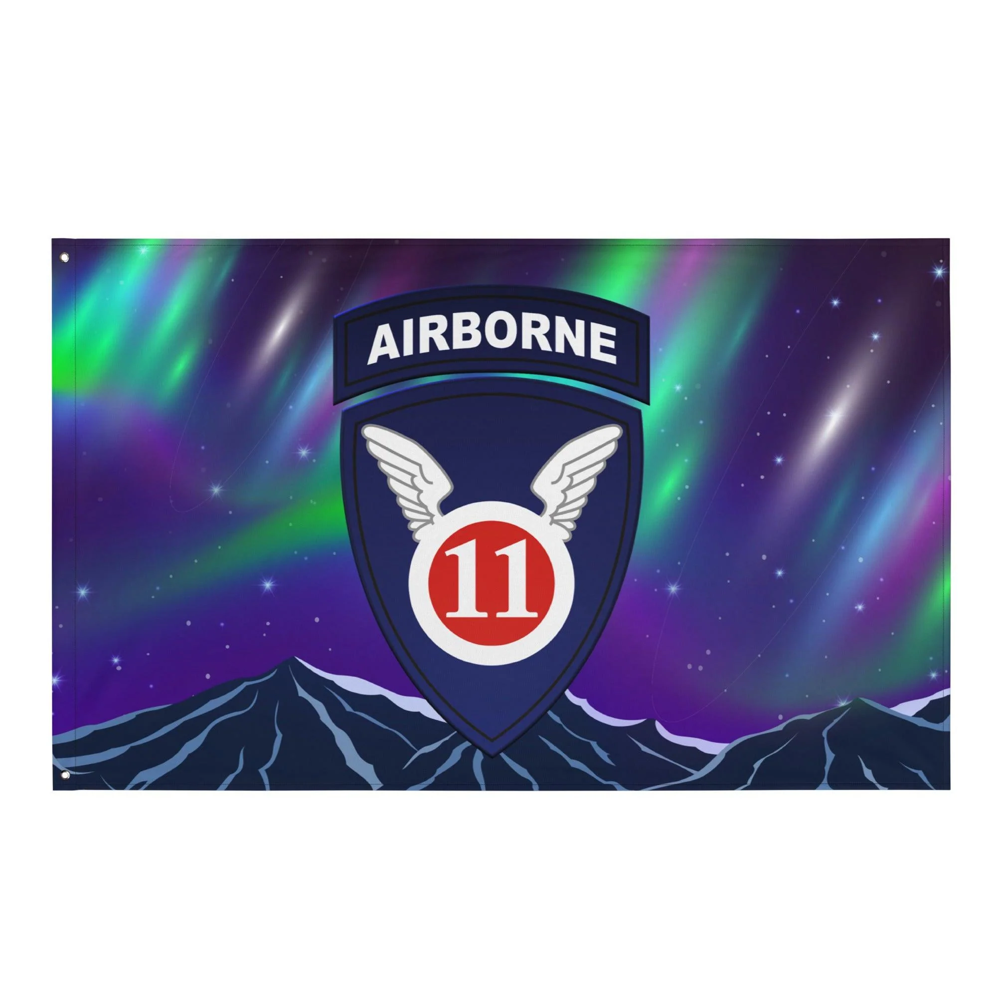 11th Airborne Division Northern Lights Arctic Angels Flag - Image 6